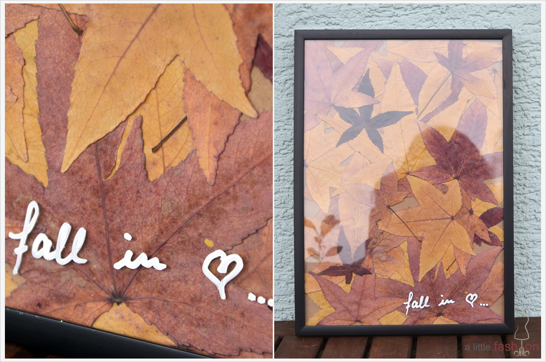 DIY-Dienstag: Herbstliches Wandbild aus gepressten Blättern
