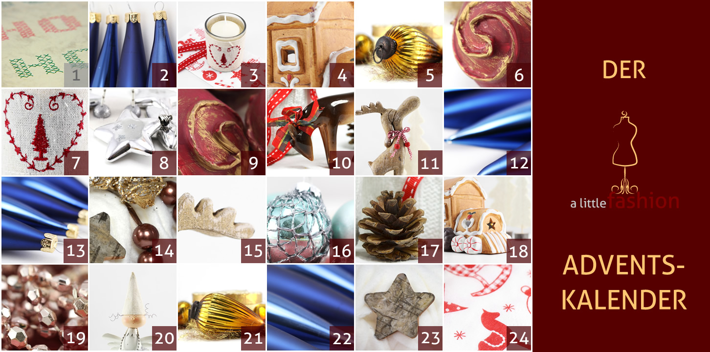 Der a-little-fashion-Adventskalender: 01. Dezember  - Kreuzstichbild