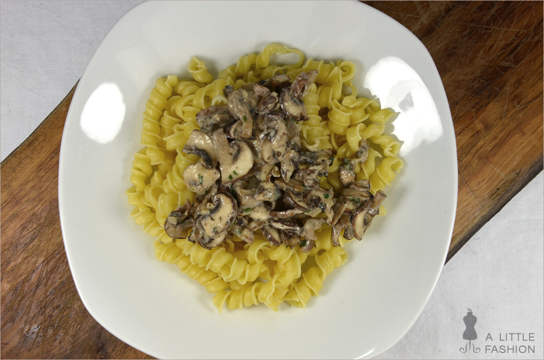 Low-Fat-Nudelsoße mit Champignons