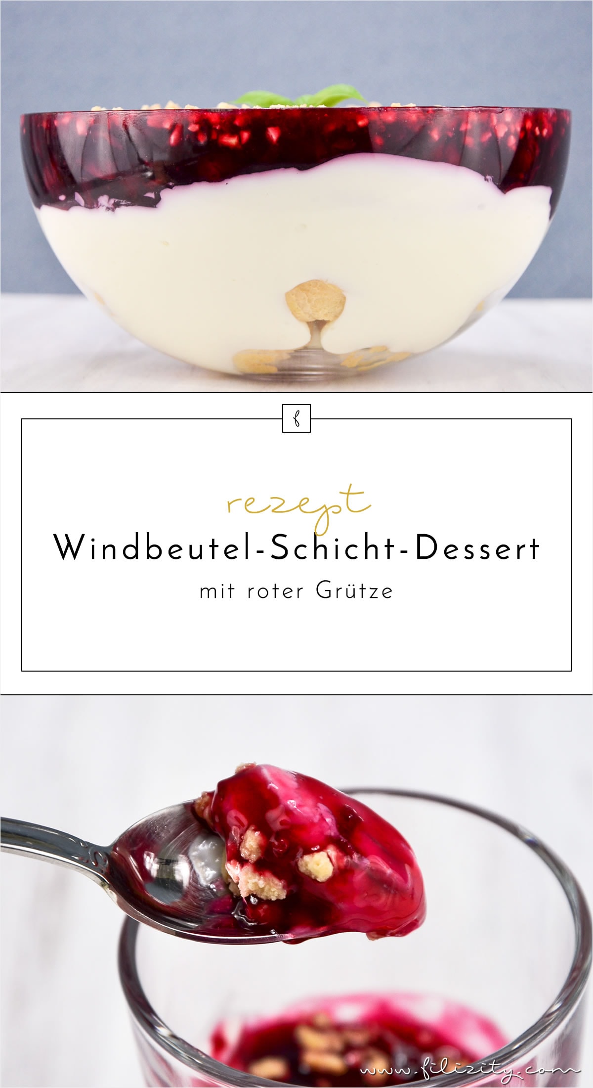 Sommer-Rezept: Windbeutel-Schicht-Dessert mit roter Grütze