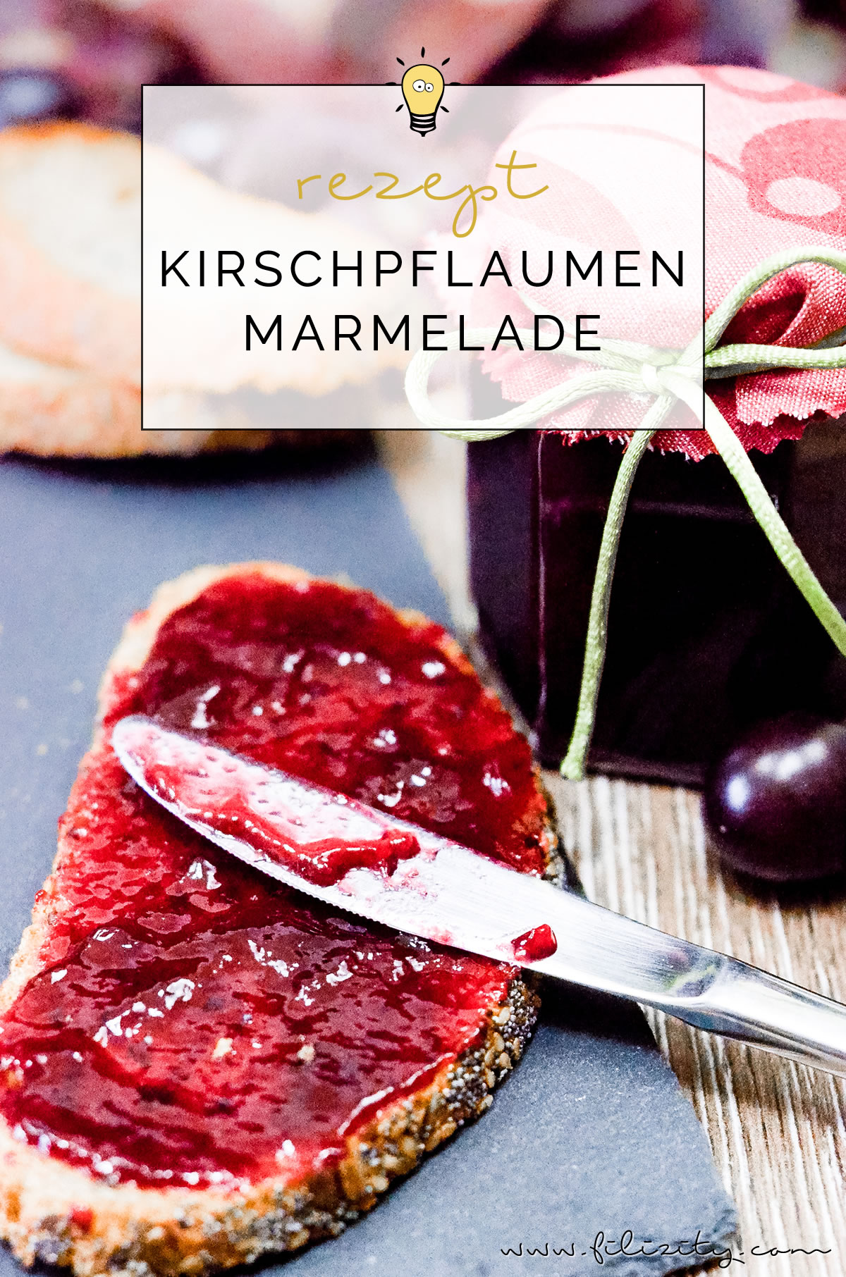 Ein leckeres Frühstücks-Rezept: Kirschpflaumen-Marmelade mit Vanille selber machen | Filizity.com | Food-Blog aus dem Rheinland #sommer #herbst #frühstück #marmelade