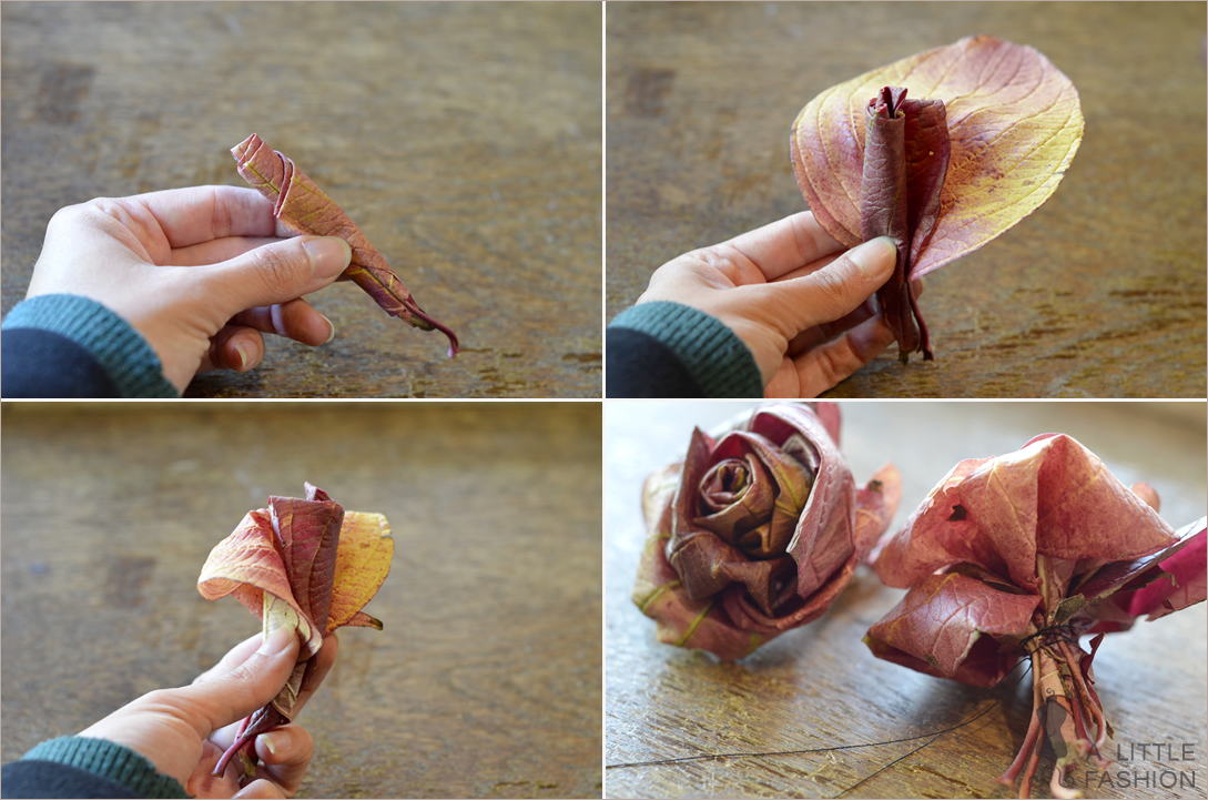 DIY-Deko: Wunderschöne Rosen aus Blättern