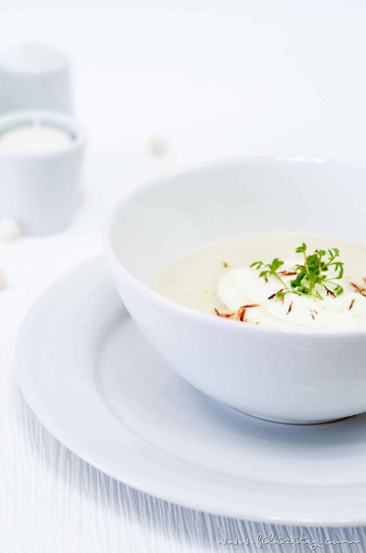 Rezept für orientalische Schwarzwurzel-Cremesuppe | Perfekt für Diner en Blanc | Filizity.com | Food-Blog aus dem Rheinland #vegetarisch #suppe #spargel