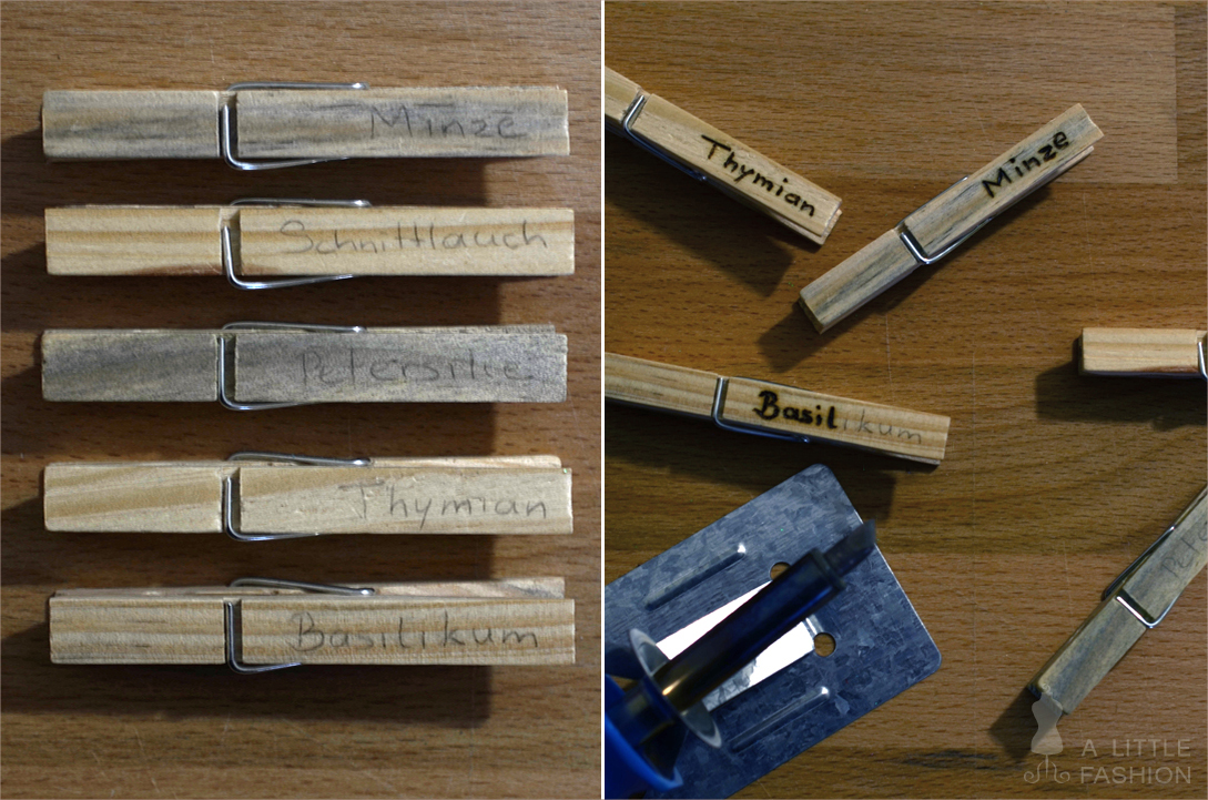 [DIY] Kräuterklammern - Pflanzenstecker mal anders