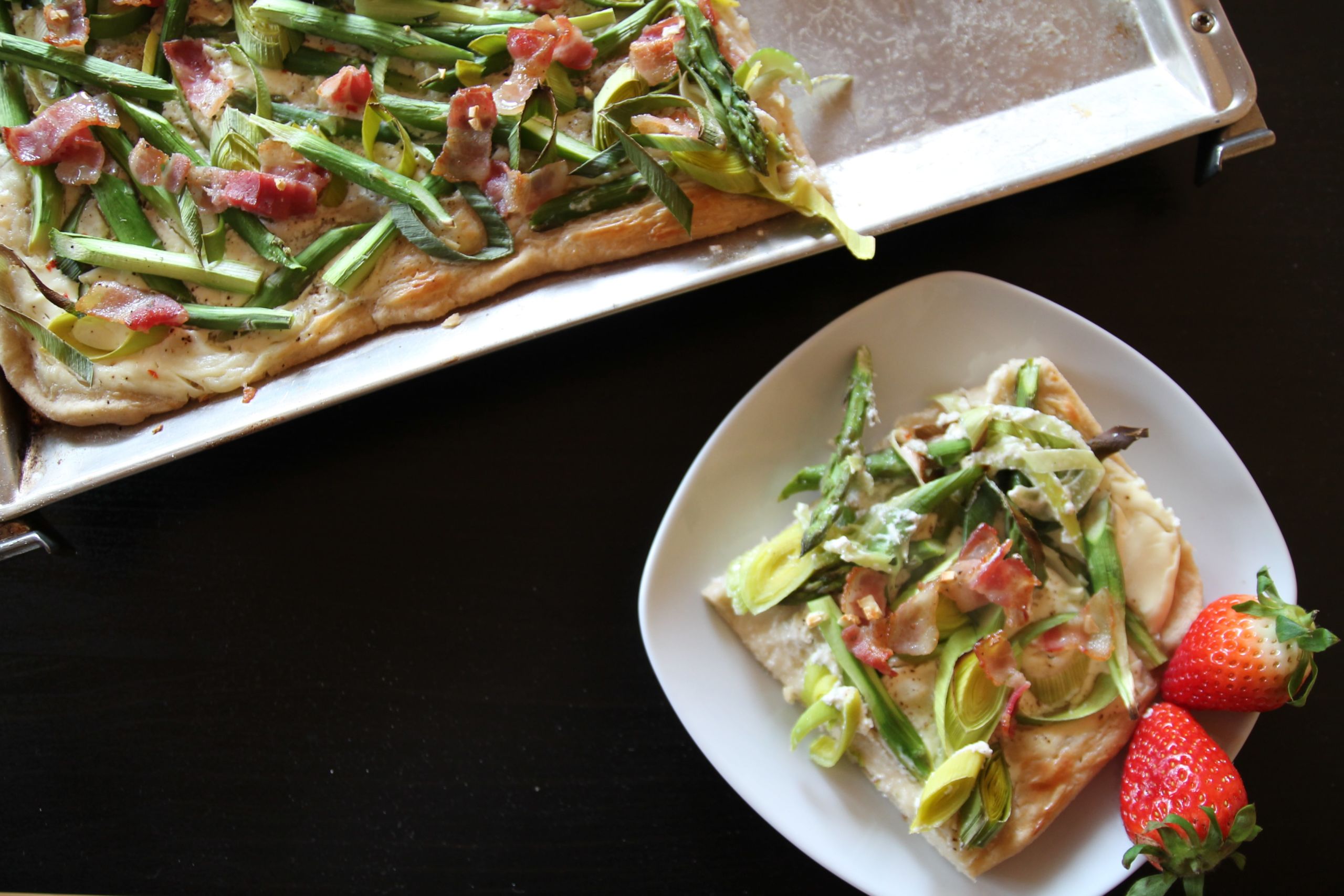 Flammkuchen mit Spargel und Speck - Gastbeitrag bei www