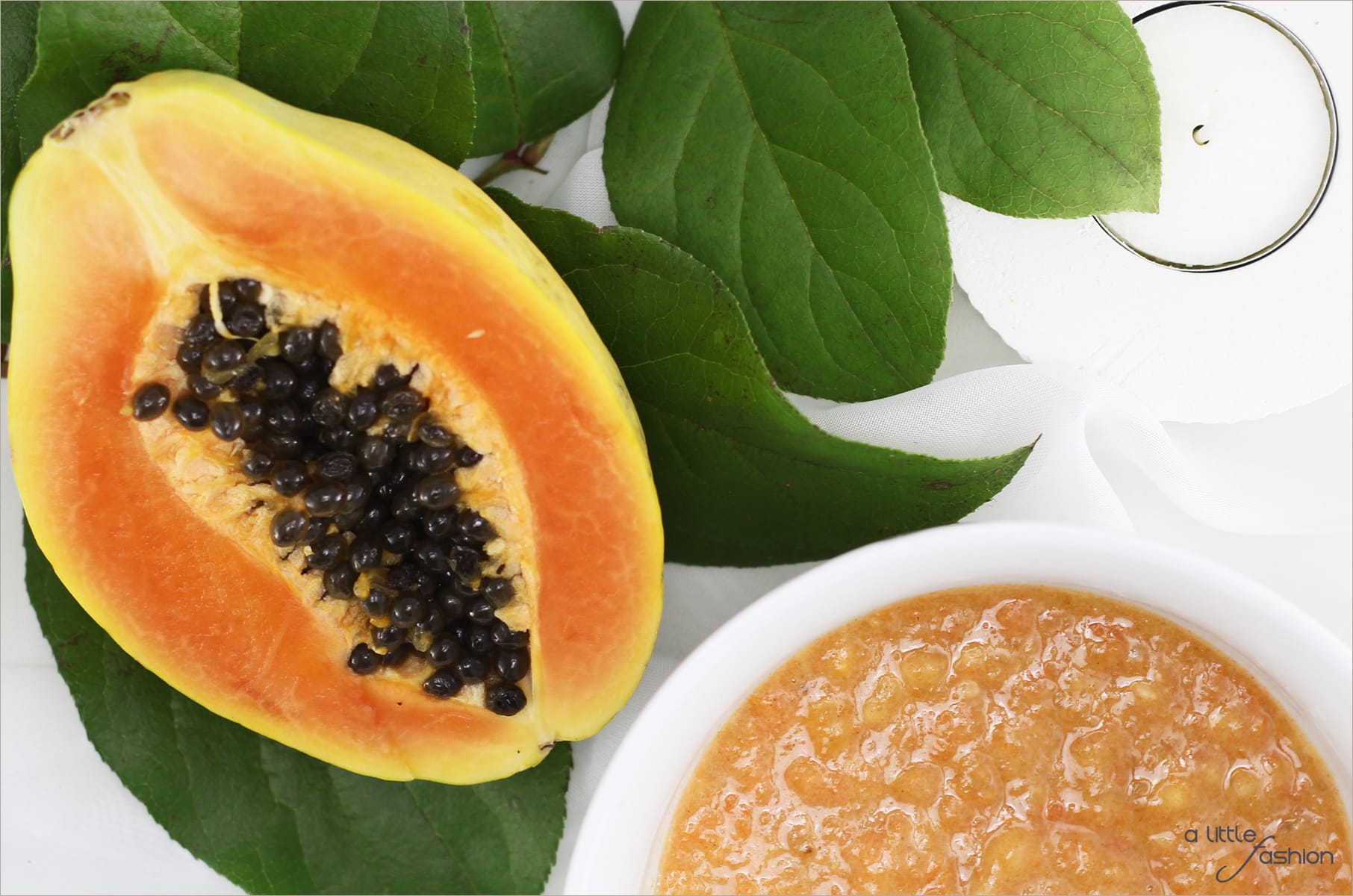 Frühlingsfrische Haut mit Papaya-Peel-Maske | A Little Fashion | https://www.filizity.com/beauty/papaya-banenen-peel-maske-gesichtspflege