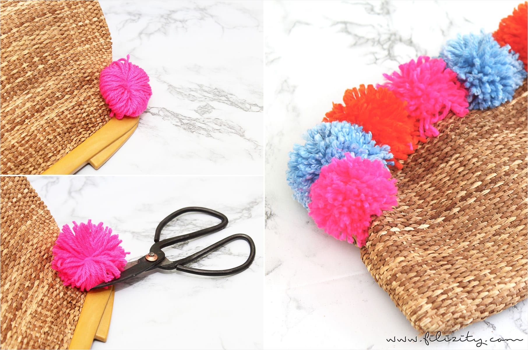 It Piece Pom Pon Clutch selber machen