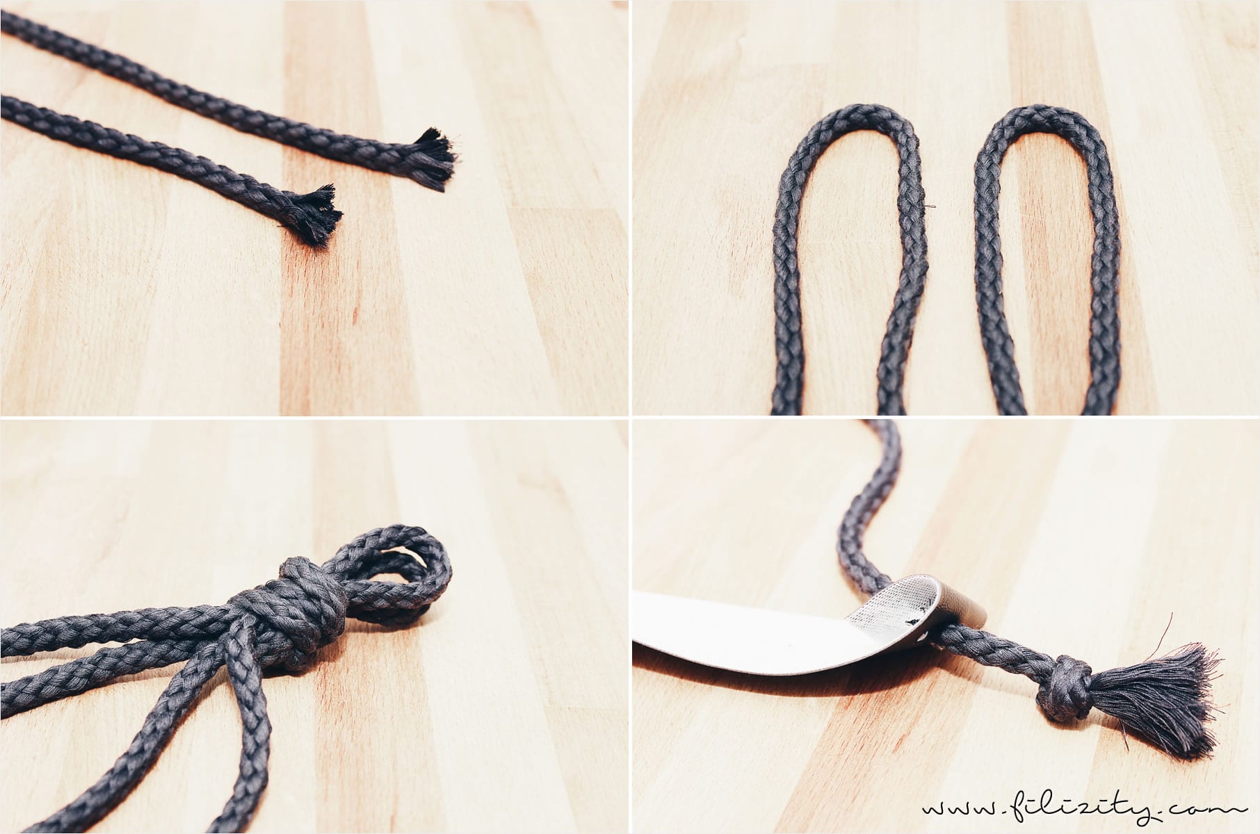 Wohntrend: Hänge-Deko | Holzregal mit Seil und Leder