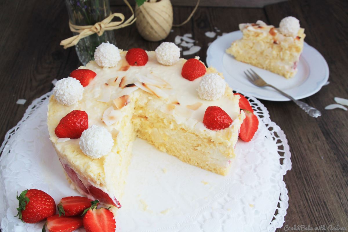 C&B with Andrea - Erdbeer-Kokos-Torte Rezept - A Little Fashion - Sommer3