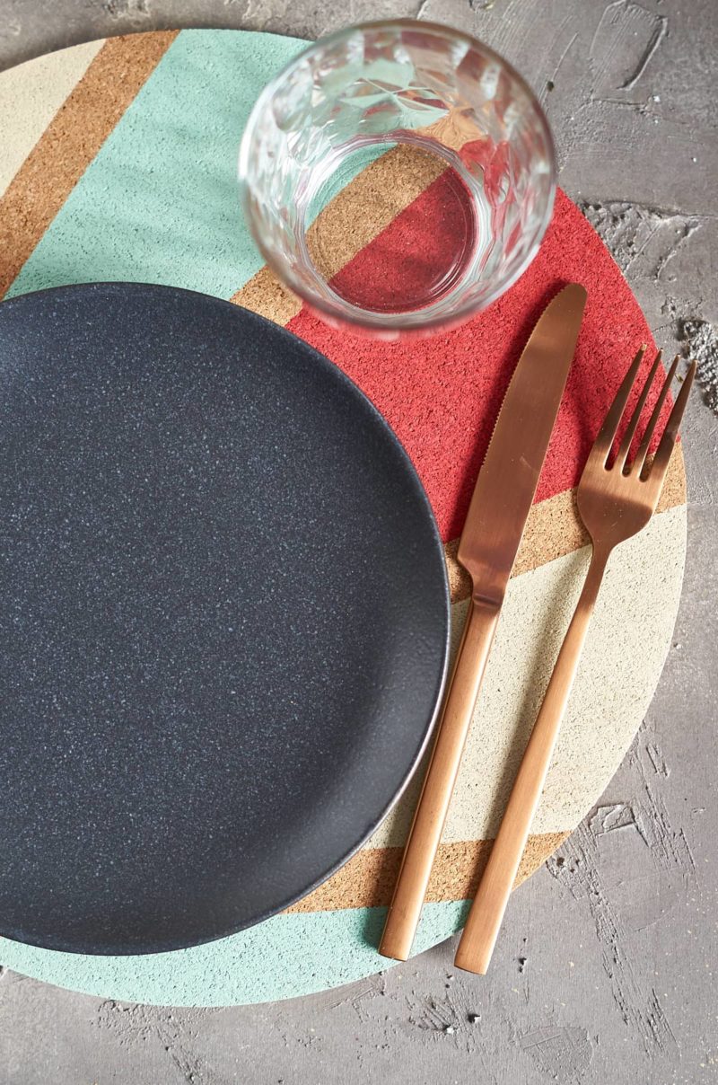 APOLLO Kork Platzset Rund – 6 Stück, Ø 22 Cm, Hitzebeständig, Abwischbar, Umweltfreundlich