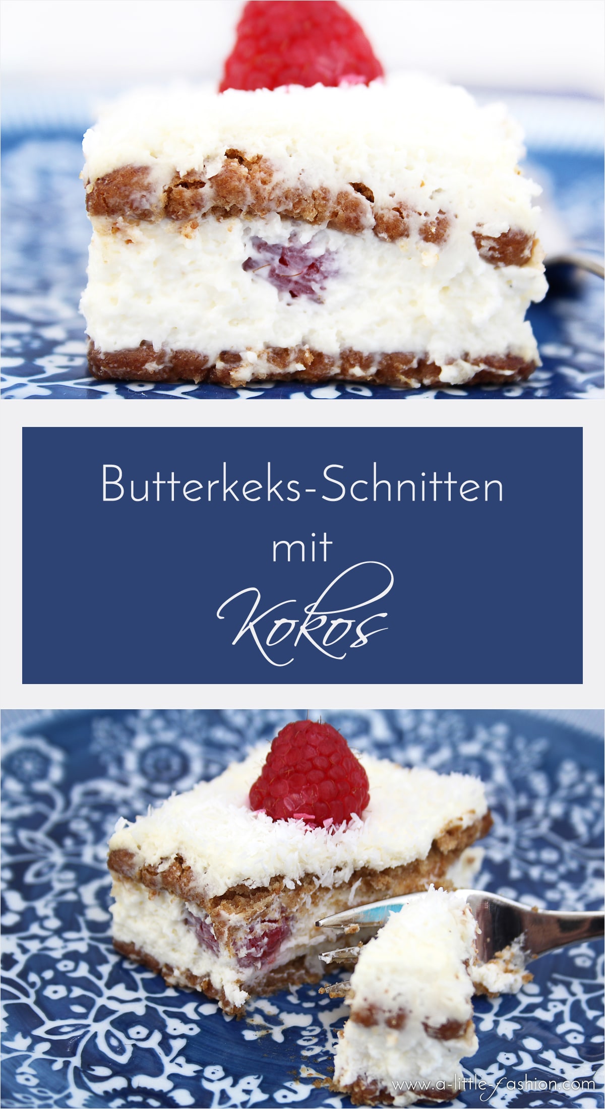 Cremig-frisches no bake Sommer-Dessert: Butterkeks-Quark-Schnitten