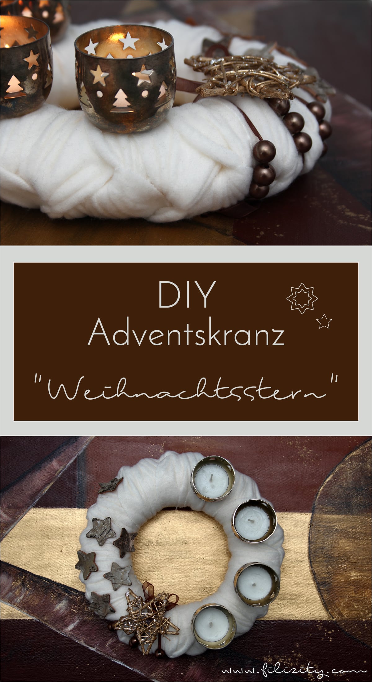 DIY: Adventskranz "Weihnachtsstern" selber machen