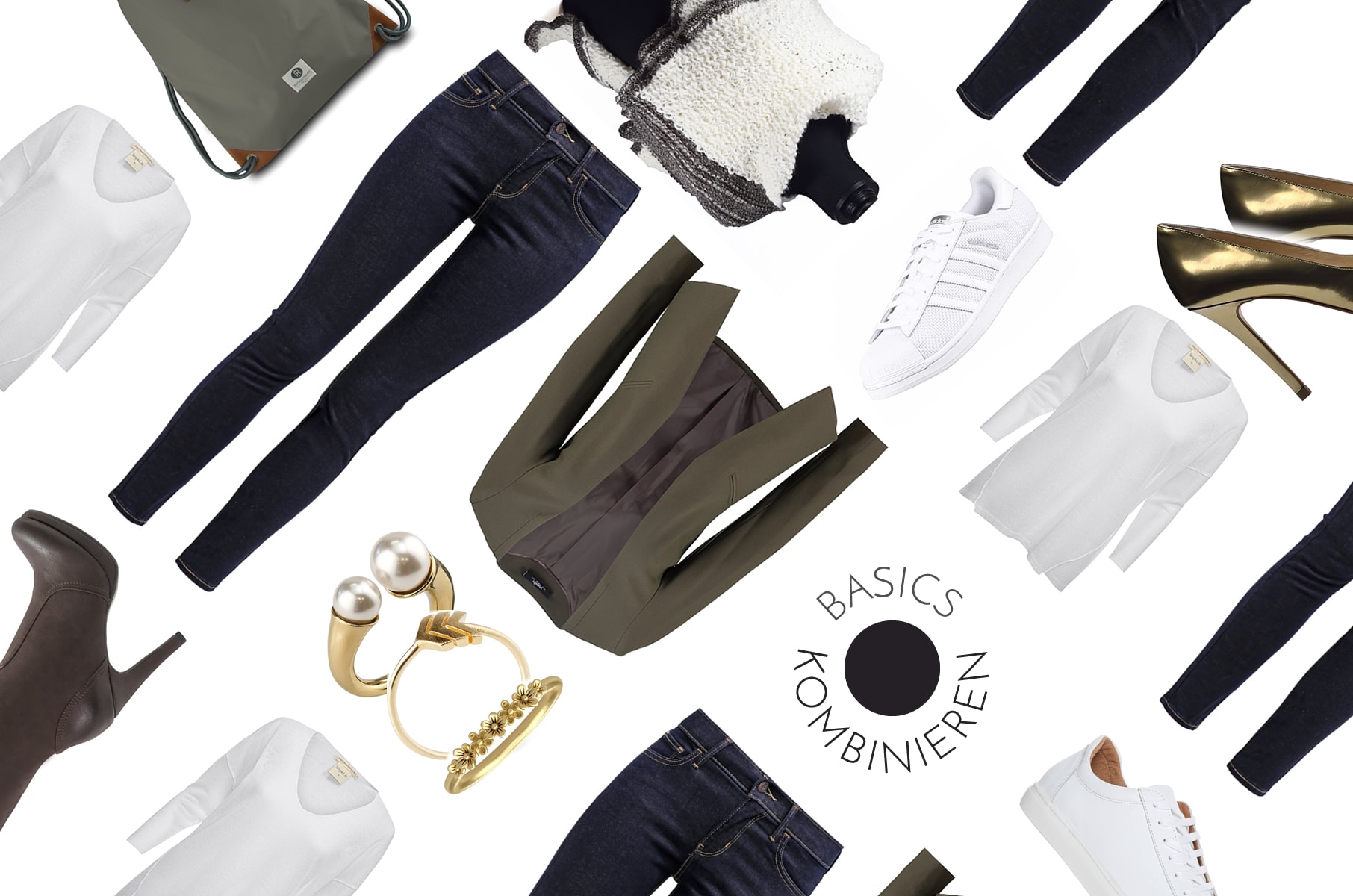 4 Looks für den Herbst mit Jeans, Pullover und Blazerjacke