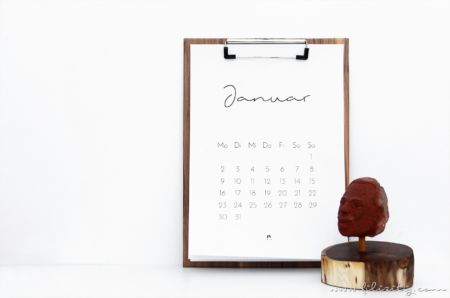 [ Free Printable ] Minimalistischer Kalender für 2017 | Druckvorlage