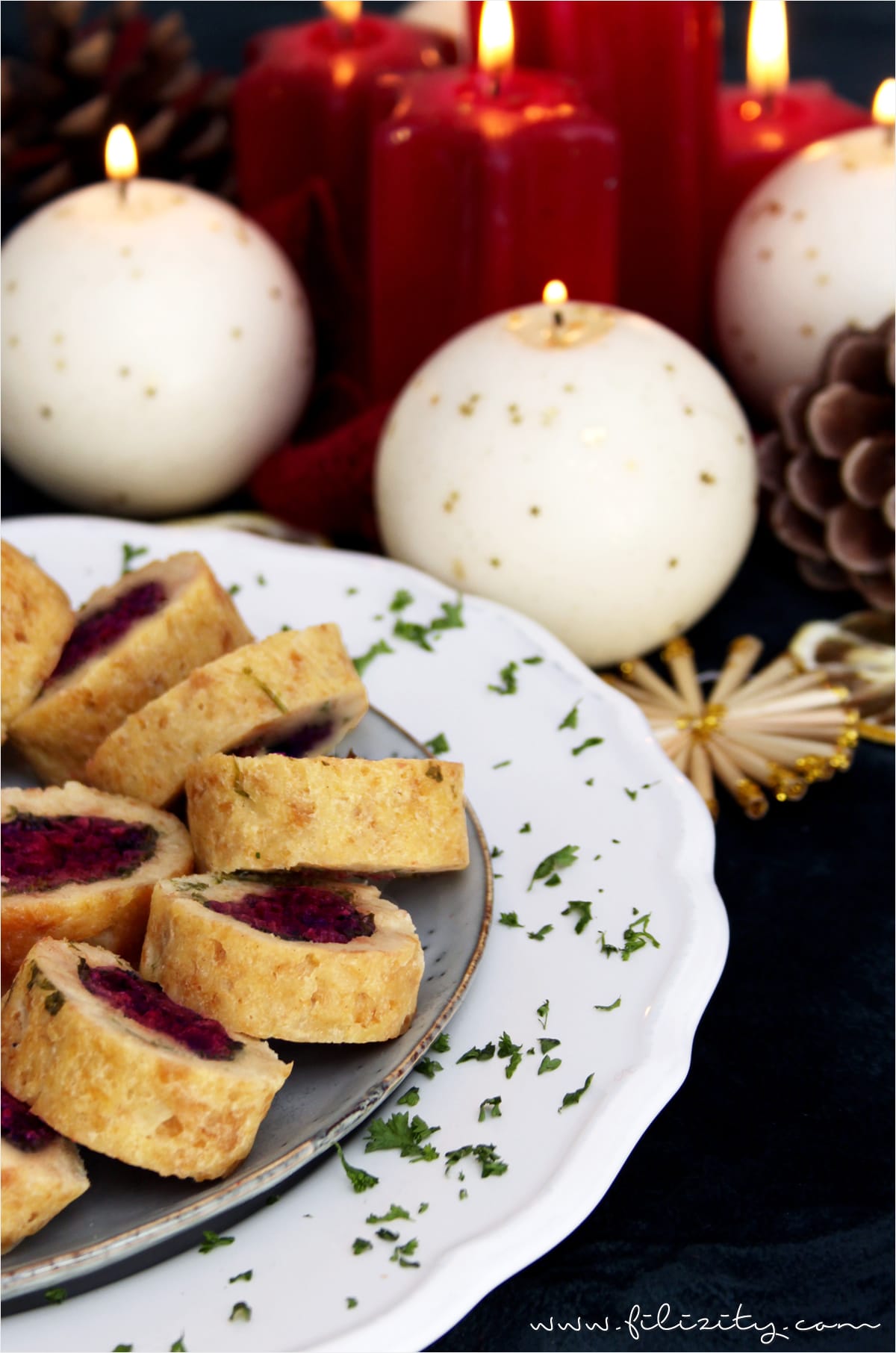 Weihnachtliche Serviettenknödel mit Rote-Bete-Zimt-Füllung - Unvergessliche Momente mit Vitamix