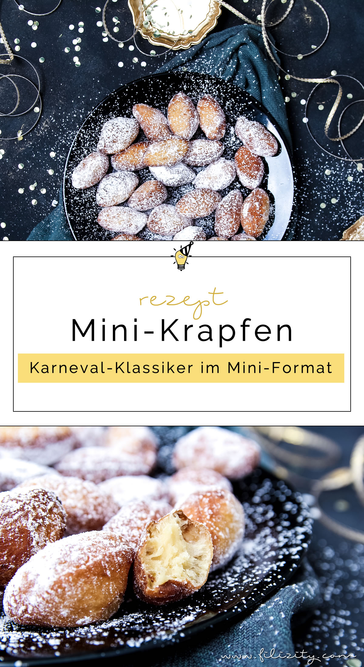 Fasching-Rezept für Mini-Krapfen | Berliner ohne Füllung | Filizity.com | Food-Blog aus dem Rheinland #helau #alaaf #karneval #fasching #berliner #partyfood