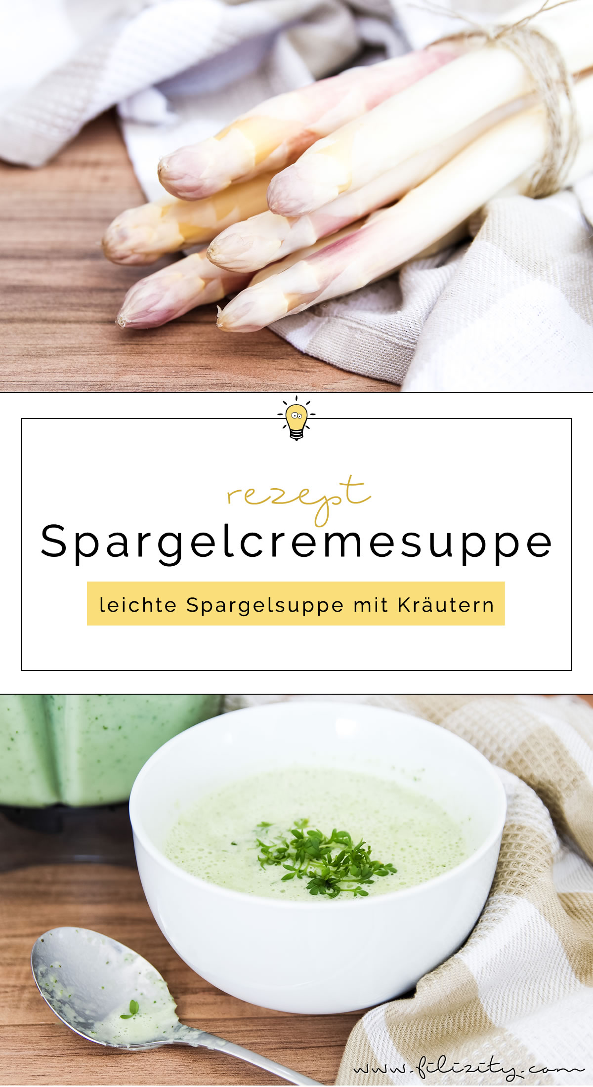 Frühlings-Rezept: Spargelcremesuppe aus dem Mixer | Filizity.com | Food-Blog aus dem Rheinland #veggie #spargel #suppe