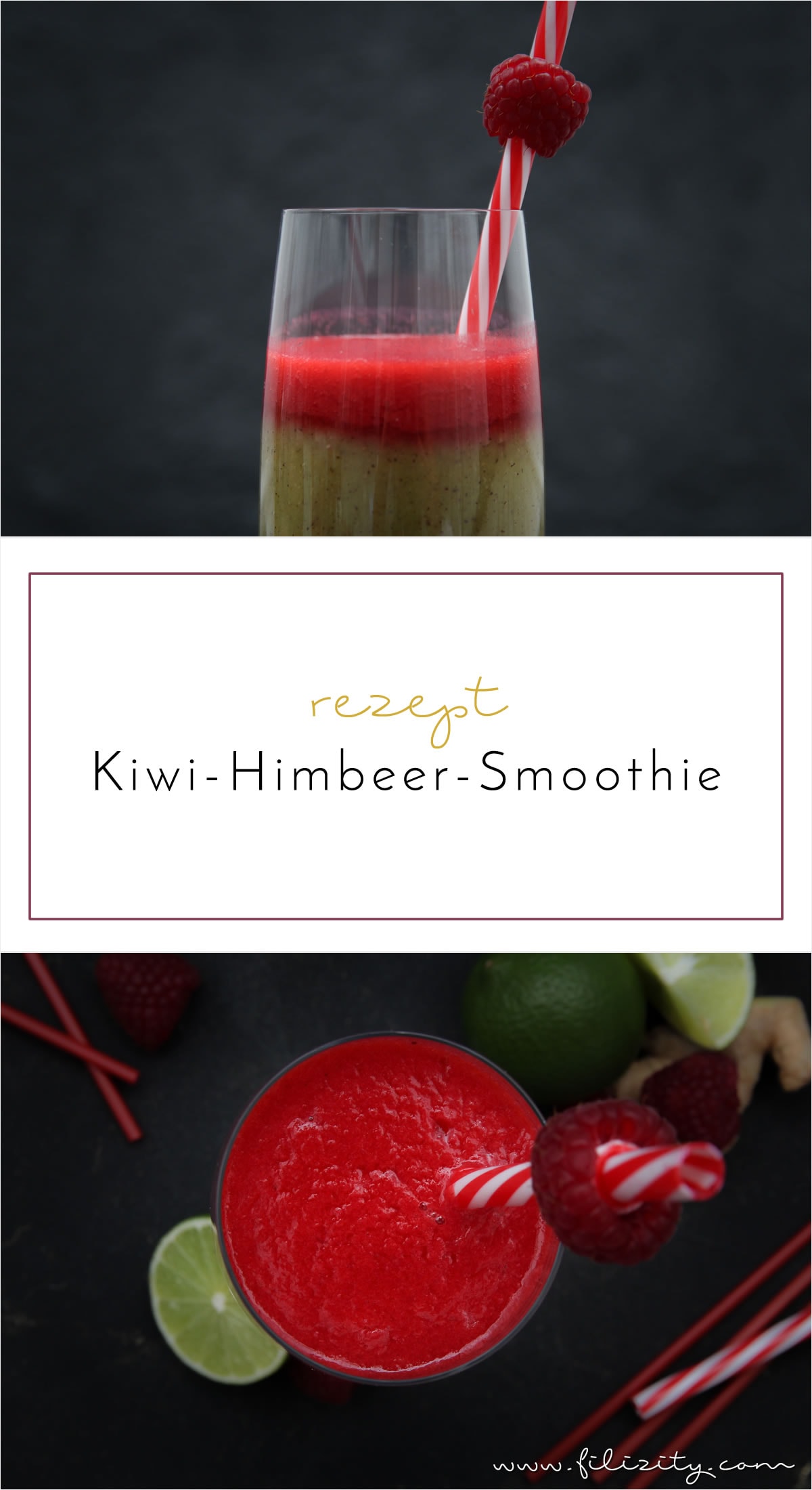 Kiwi-Ananas-Himbeer-Smoothie mit Ingwer – Booster für das Immunsystem