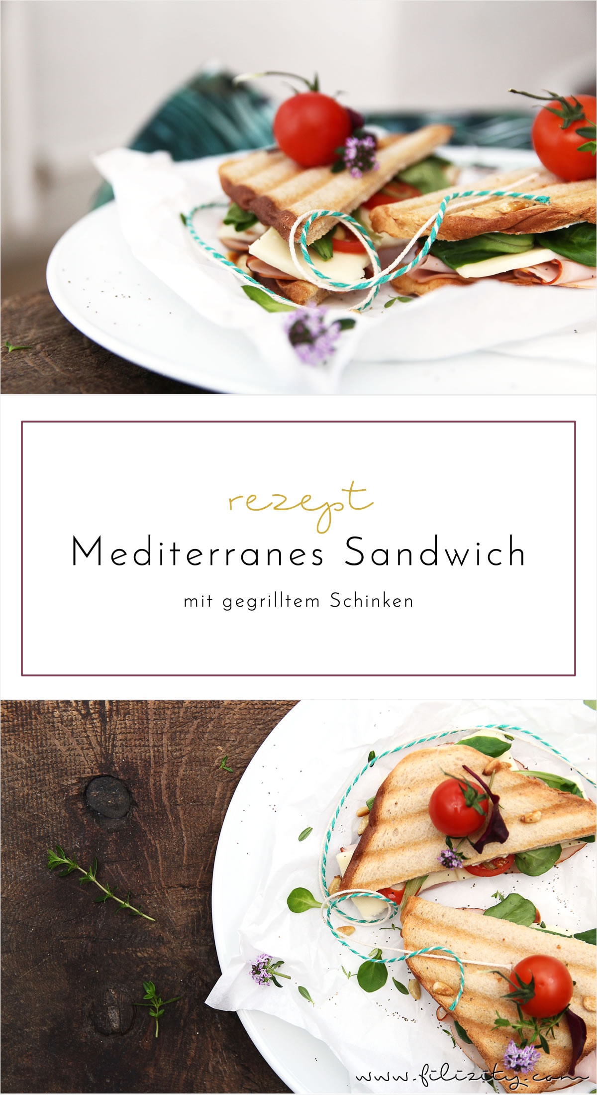 Mediterranes Sandwich mit Herta Finesse #lunchinstyle