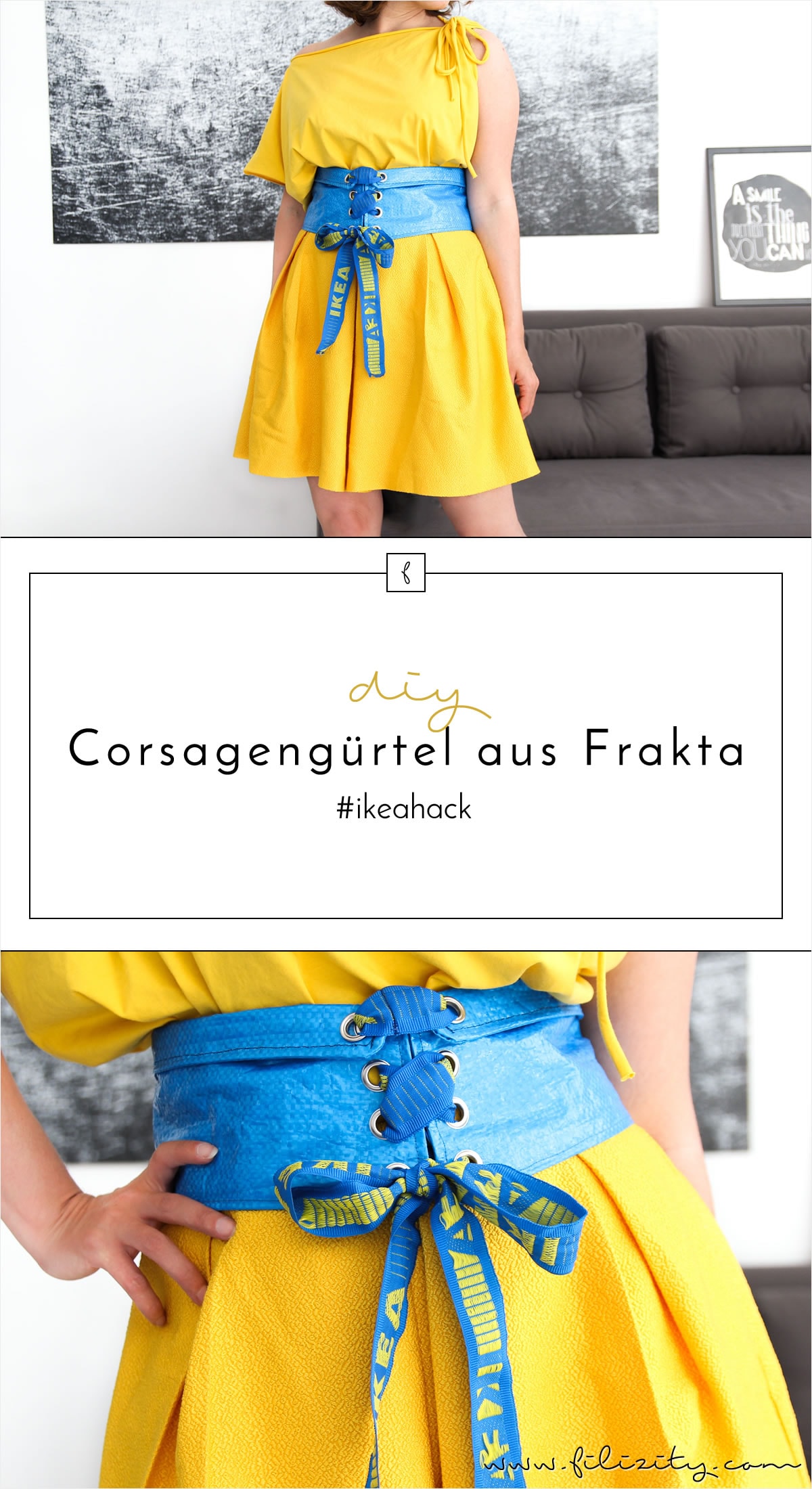 IKEA Hack: Corsagengürtel aus FRAKTA nähen