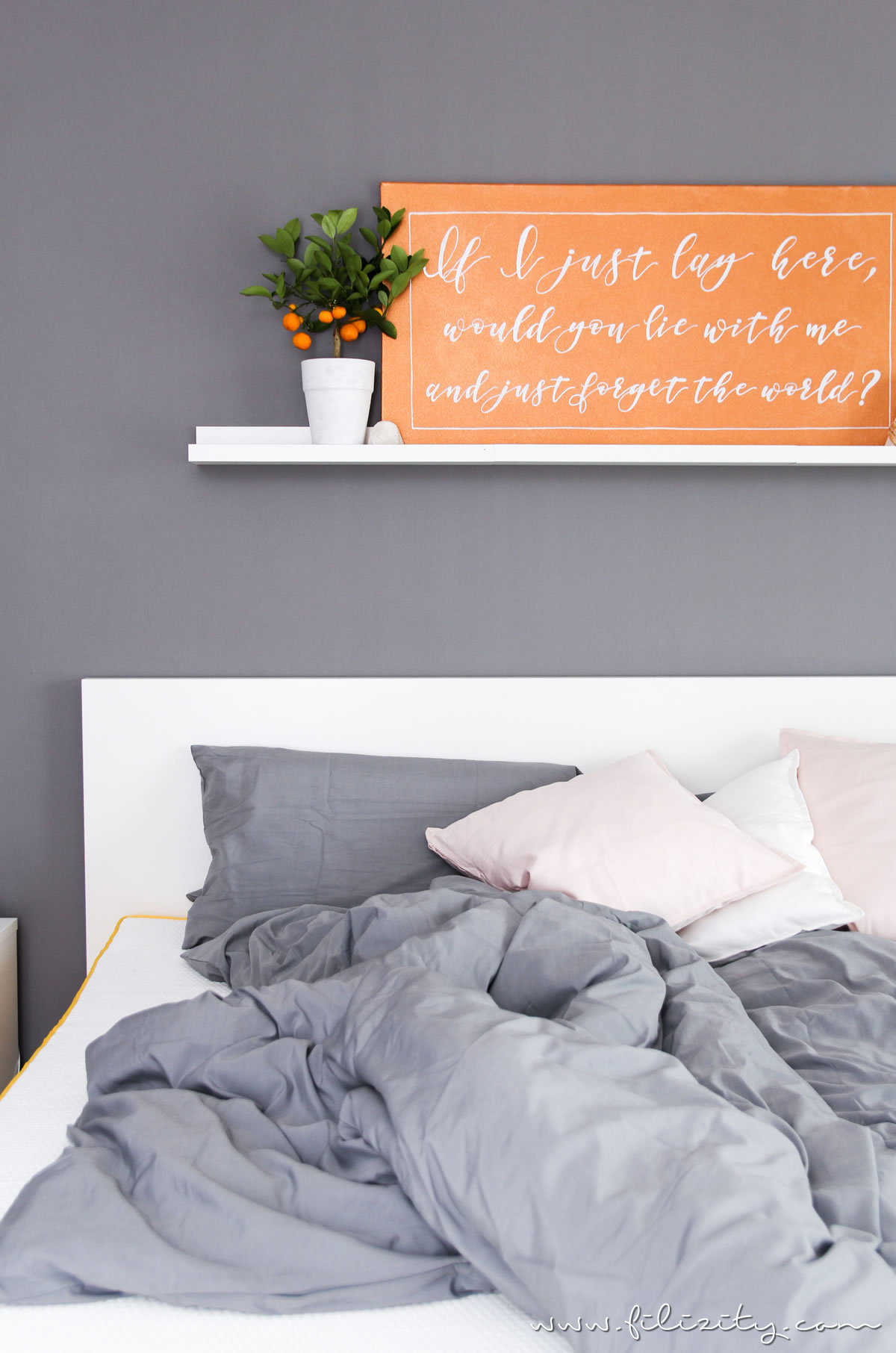 Wanddeko: Leinwand mit Handlettering Quotes - Ein persönliches Highlight für dein Zuhause