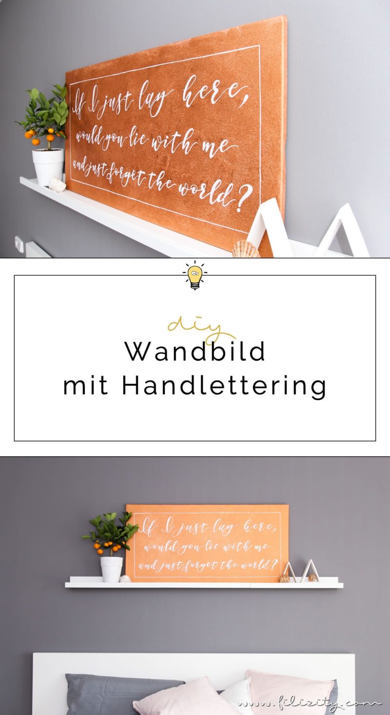 Wanddeko Leinwand mit Handlettering Quotes