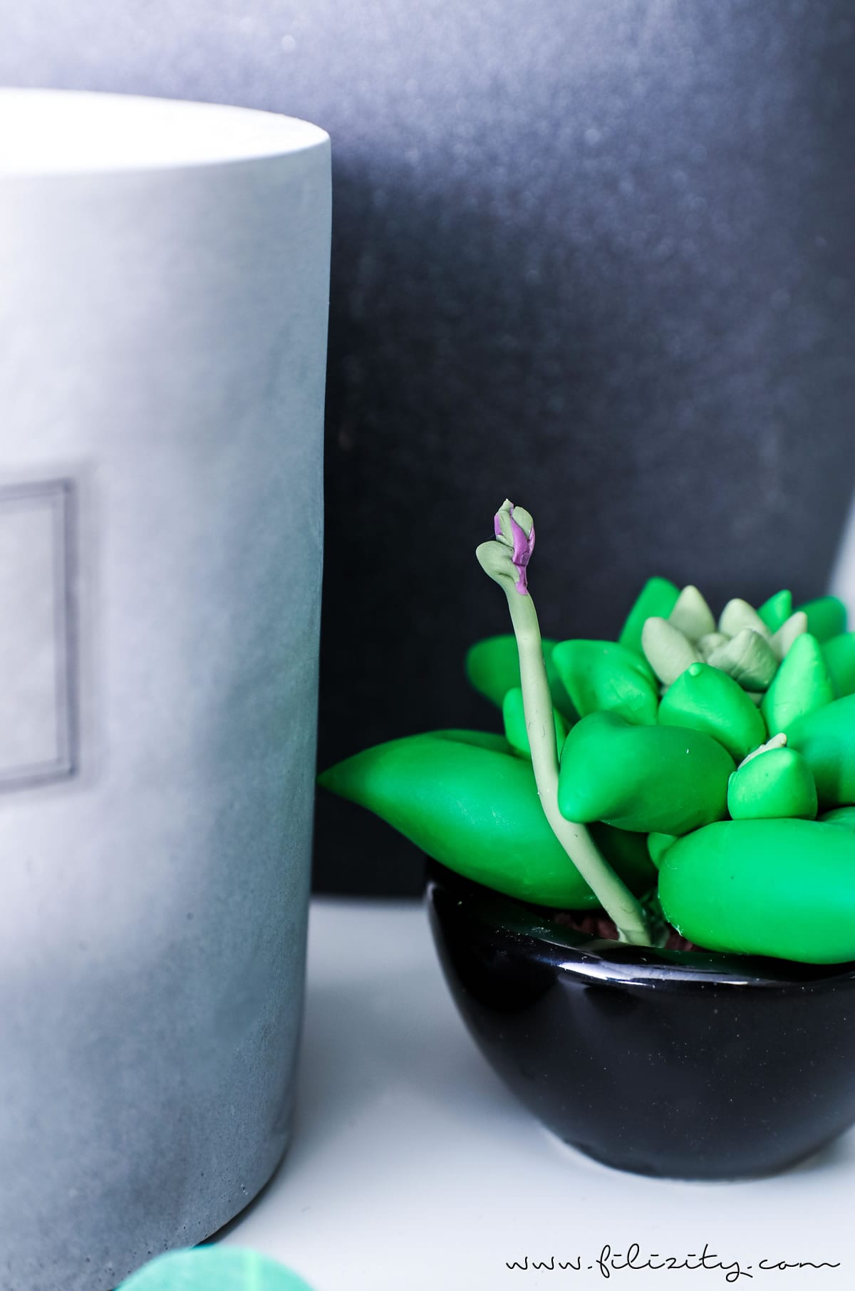 DIY Deko: Sukkulenten modellieren aus Kaltporzellan oder Fimo #kaltporzellan #deko