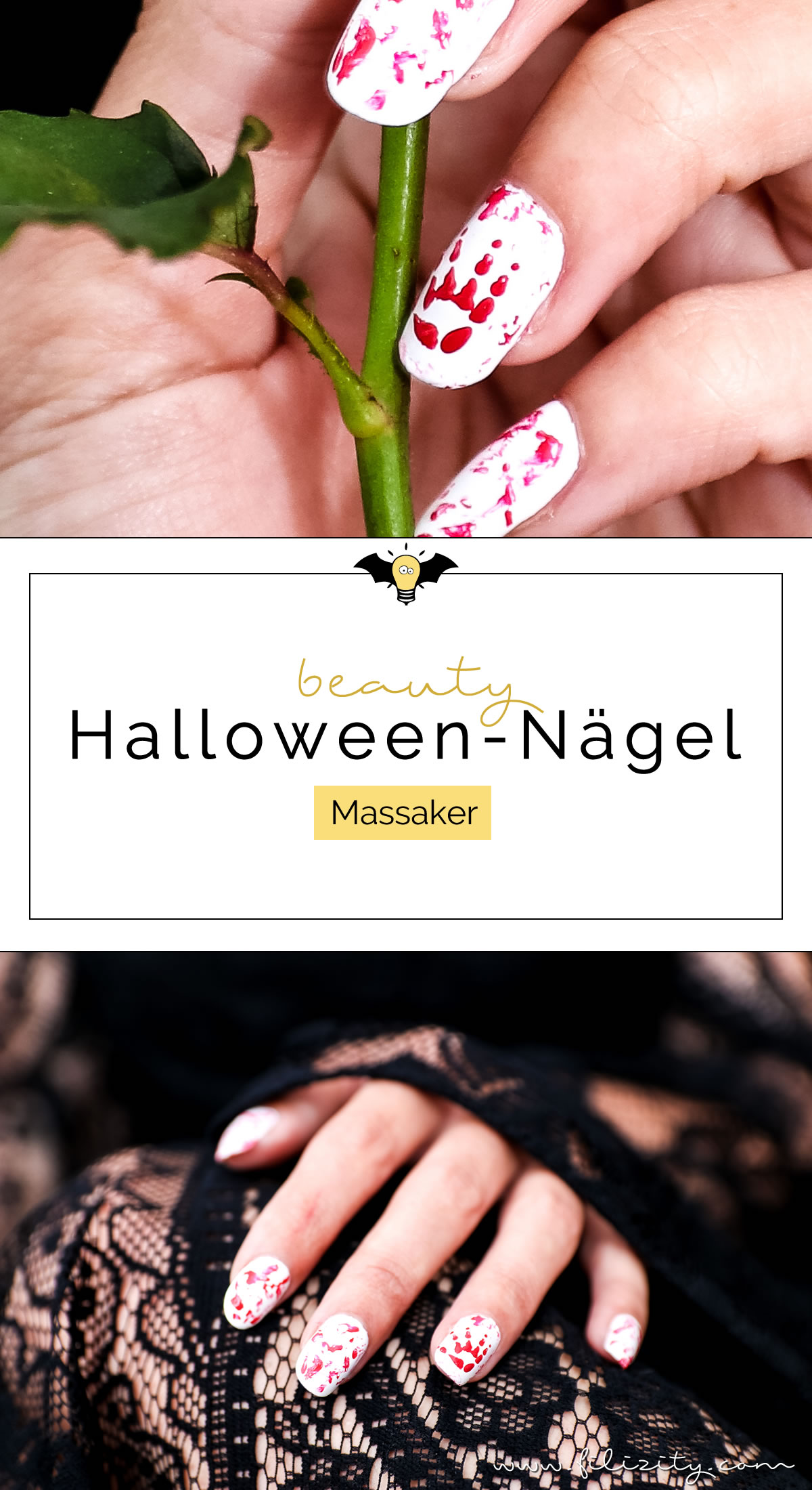 Schauriges Halloween Nageldesign "Massaker" - Einfache Maniküre Idee | Filizity.com | Beauty-Blog aus dem Rheinland #halloween #nagellack