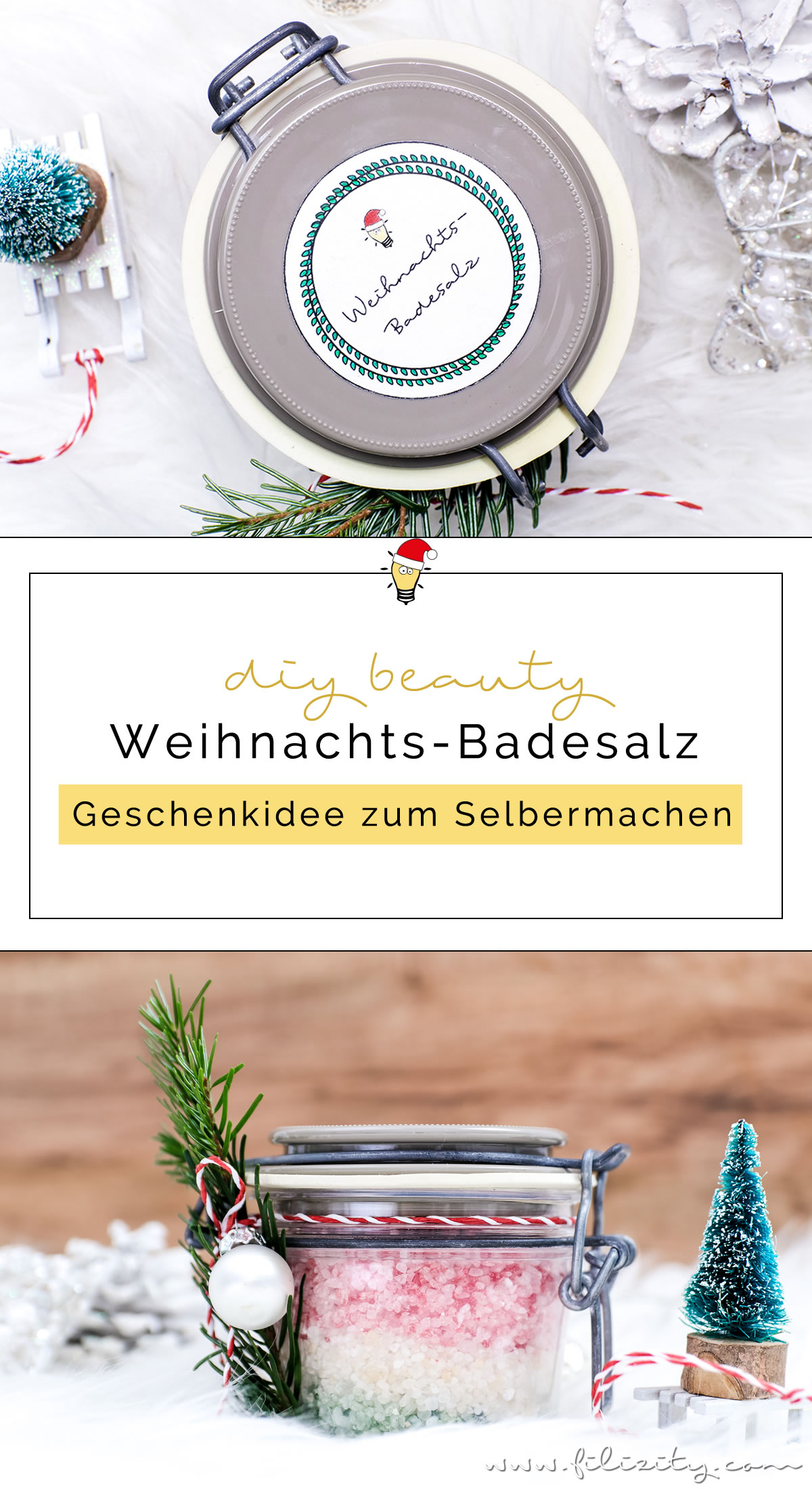 Weihnachts-Geschenkidee: DIY Badesalz mit Weihnachtsduft | Filizity.com | Beauty-Blog aus dem Rheinland #weihnachten #weihnachtsgeschenke #geschenkideen #natürkosmetik