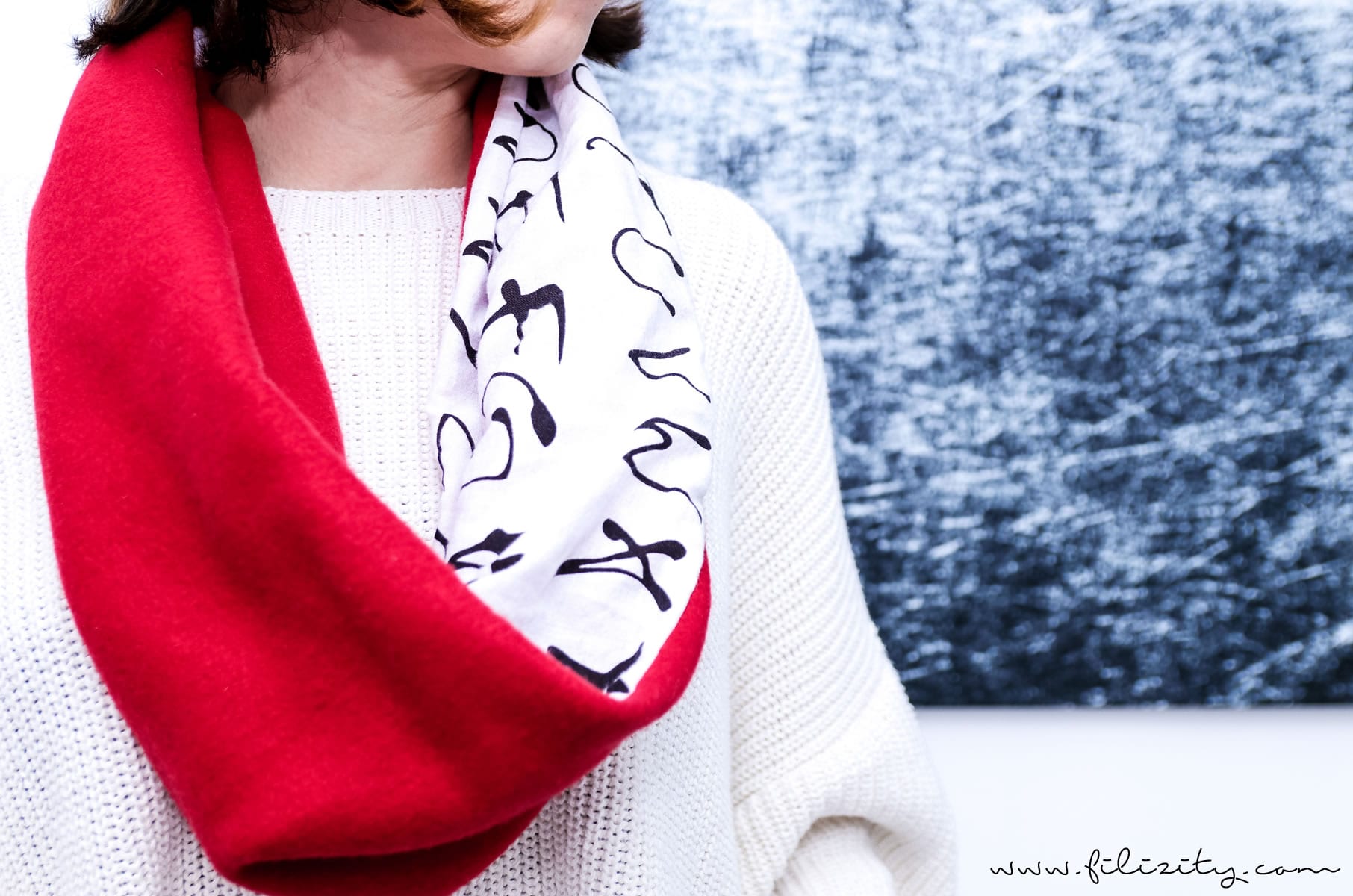 DIY Fashion: Winter-Accessoire Schlauchschal nähen in 10 Minuten | Filizity.com | DIY-Blog aus dem Rheinland #nähen #diyfashion #loop