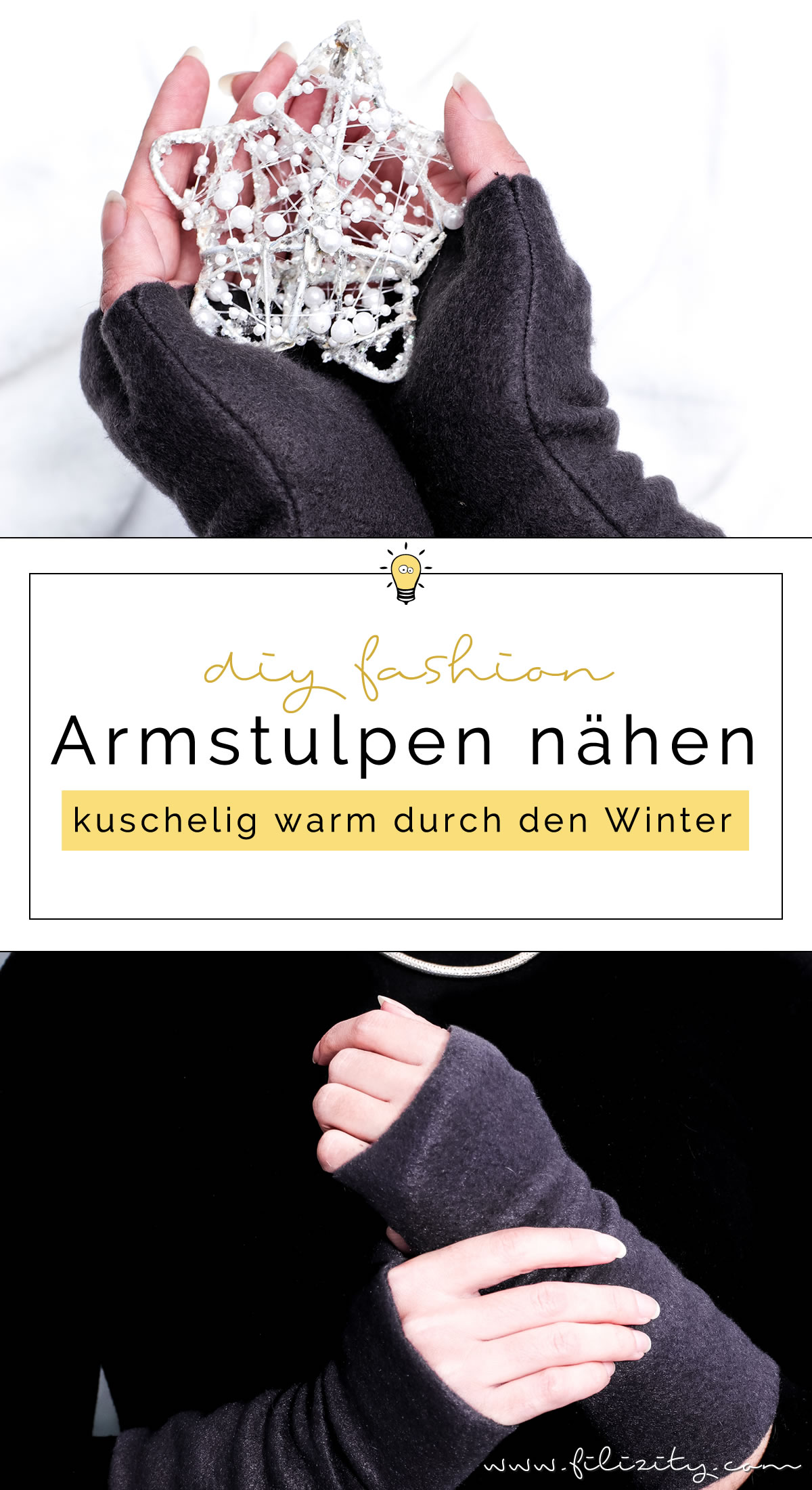 Armstulpen nähen - Winteraccessoire und Geschenkidee zu Weihnachten | Filizity.com | DIY-Blog aus dem Rheinland #weihnachten #weihnachtsgeschenke #nähen