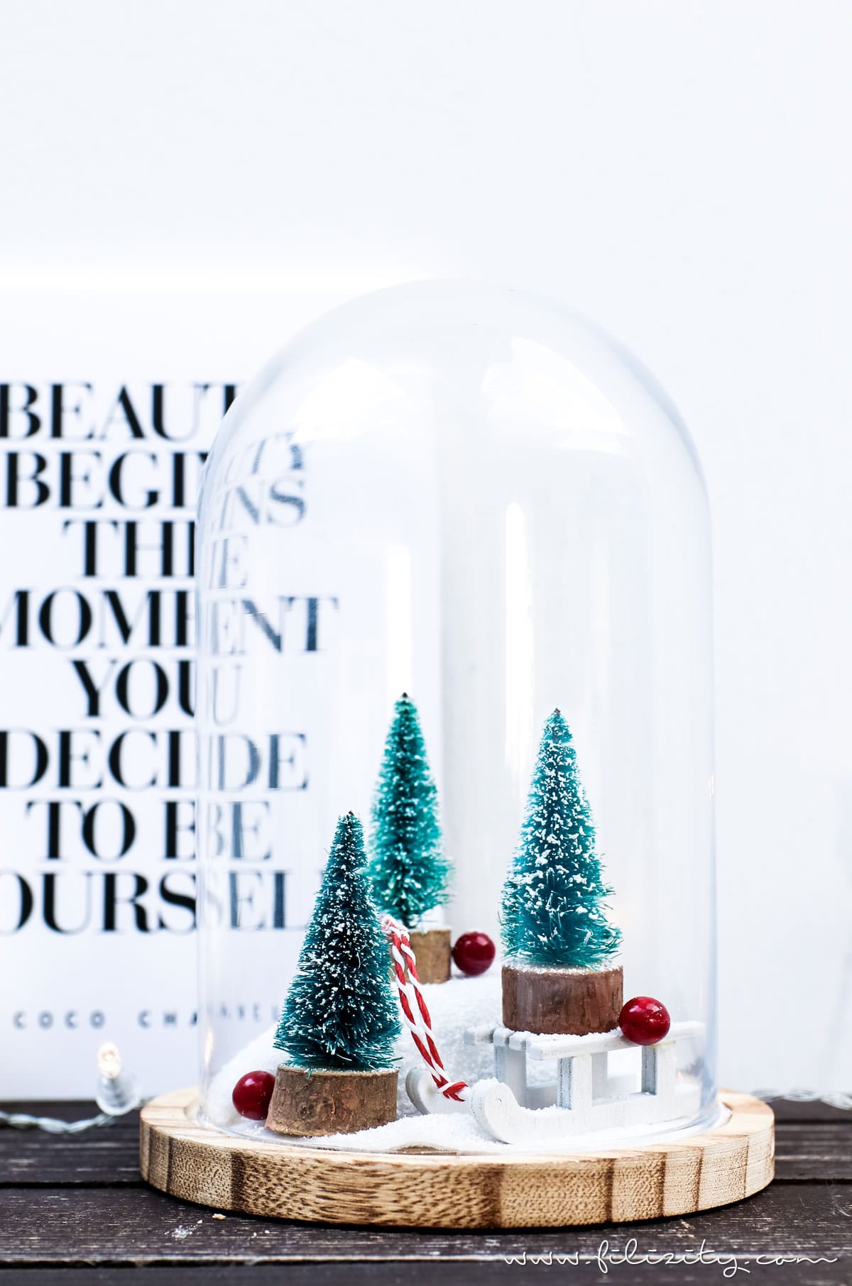 DIY Weihnachtsdeko 'Winterwonderland im Glas' | Filizity.com | DIY-Blog aus dem Rheinland #weihnachten #winter #deko #ohtannenbaum