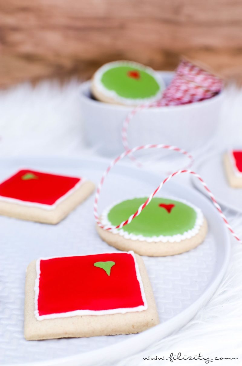 Grinch-Kekse mit Royal Icing - Weihnachtsplätzchen mal anders