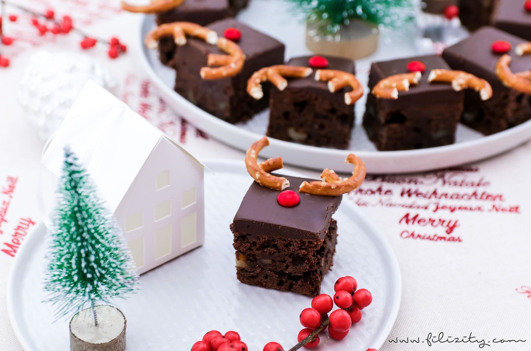 Rezept für ultra schokoladige und saftige Rudolph Brownies (Death by ...