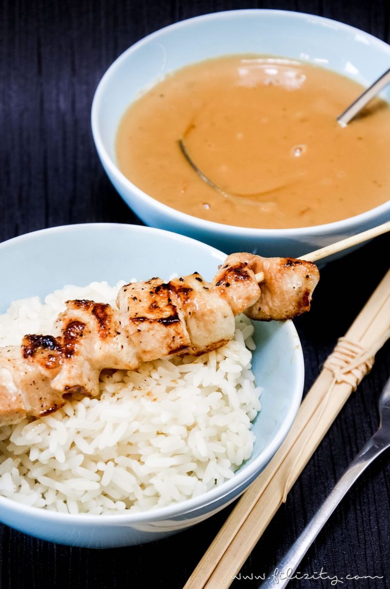 Hähnchen-Spieße (Sate) mit Erdnuss-Soße | Filizity.com | Food-Blog aus ... Hähnchen-Spieße (Sate) mit Erdnuss-Soße | Filizity.com | Food-Blog aus ...