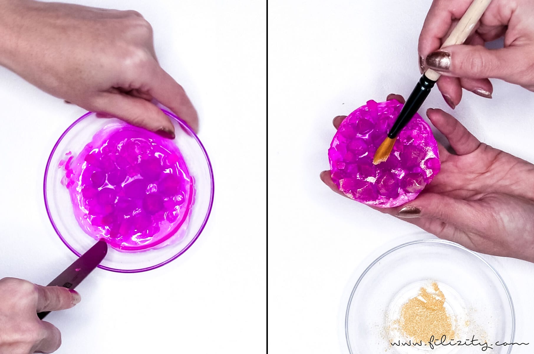 DIY Geschenkidee für Valentinstag oder Muttertag: Kristall-Seife selber machen | Filizity.com | Beauty & DIYBlog aus dem Rheinland #seife #valentinstag #muttertag #geschenkidee