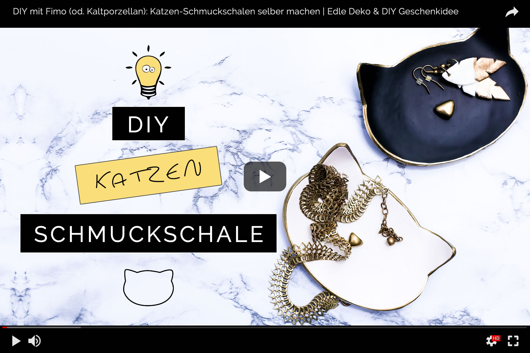 Katzen-Schmuckschalen aus Fimo selber machen | DIY Deko & Geschenkidee | Filizity.com | DIY-Blog aus dem Rheinland #fimo