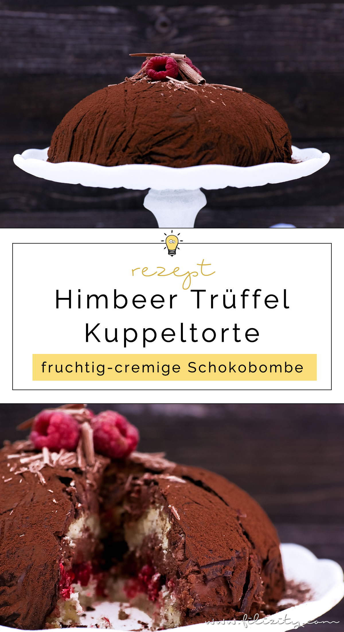 Für Schoko-Junkies: Himbeer-Trüffel-Torte | Perfektes Dessert für besondere Anlässe wie Valentinstag oder Muttertag | Filizity.com | Food-Blog aus dem Rheinland #schokolade #chocolate #torte