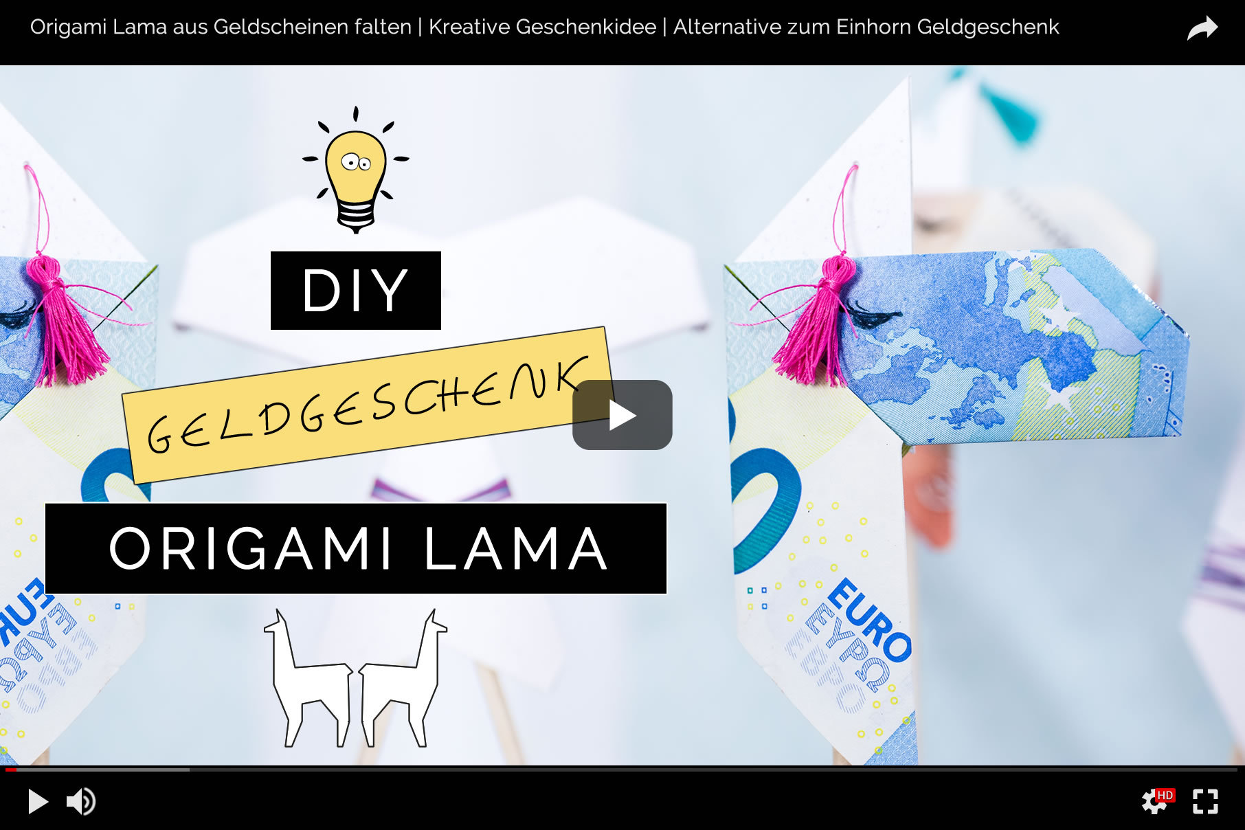 Origami Lamas aus Geldscheinen falten | Kreatives Geldgeschenk zum Geburtstag, zur Taufe oder zur Hochzeit | Filizity.com | DIY-Blog aus dem Rheinland #geschenkideen #origami #lama