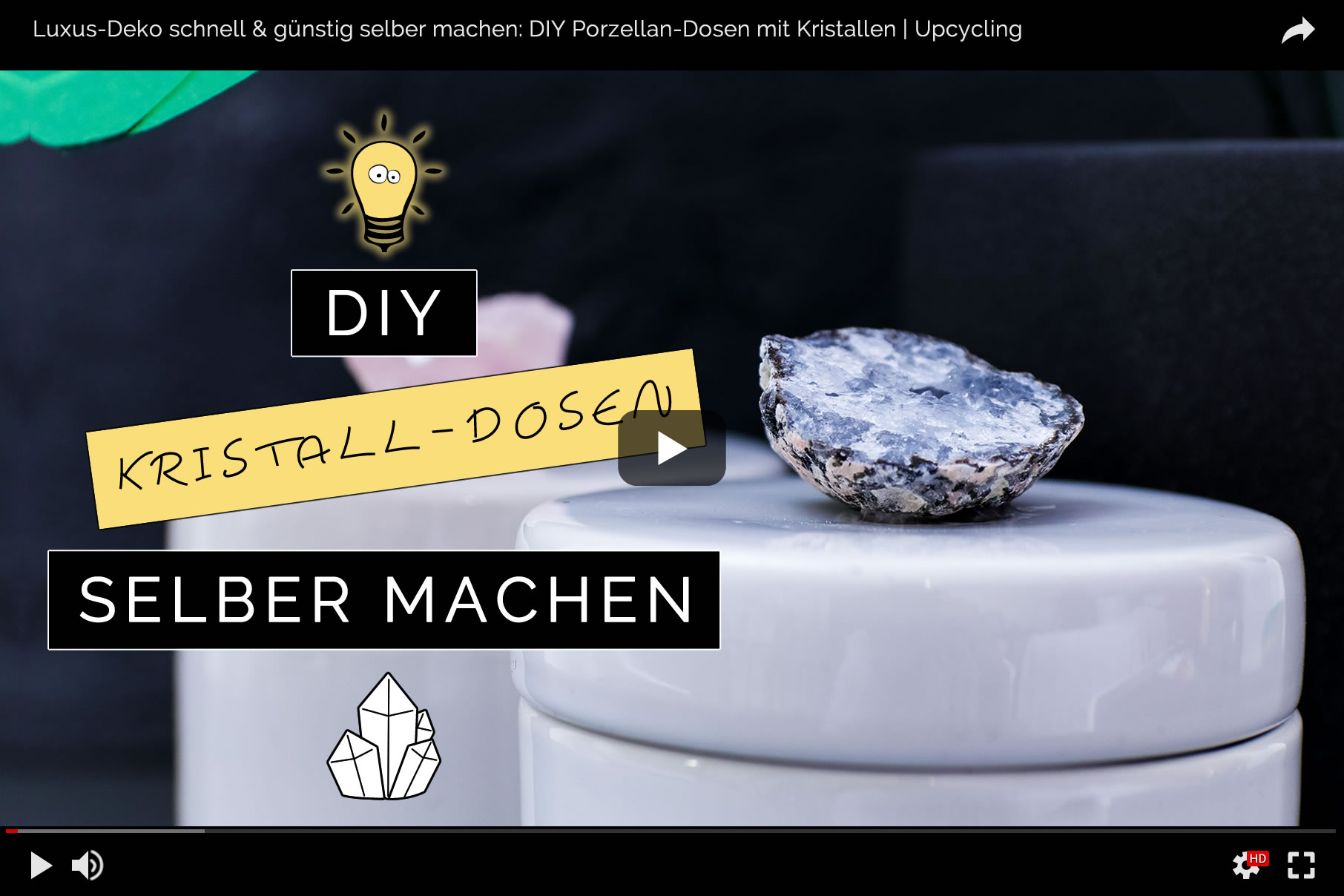 Luxus-Deko selber machen: DIY Porzellan Aufbewahrungsdosen mit Kristalldeckel schnell & günstig selbst gemacht | Filizity.com | DIY-Blog aus dem Rheinland #luxus #deko