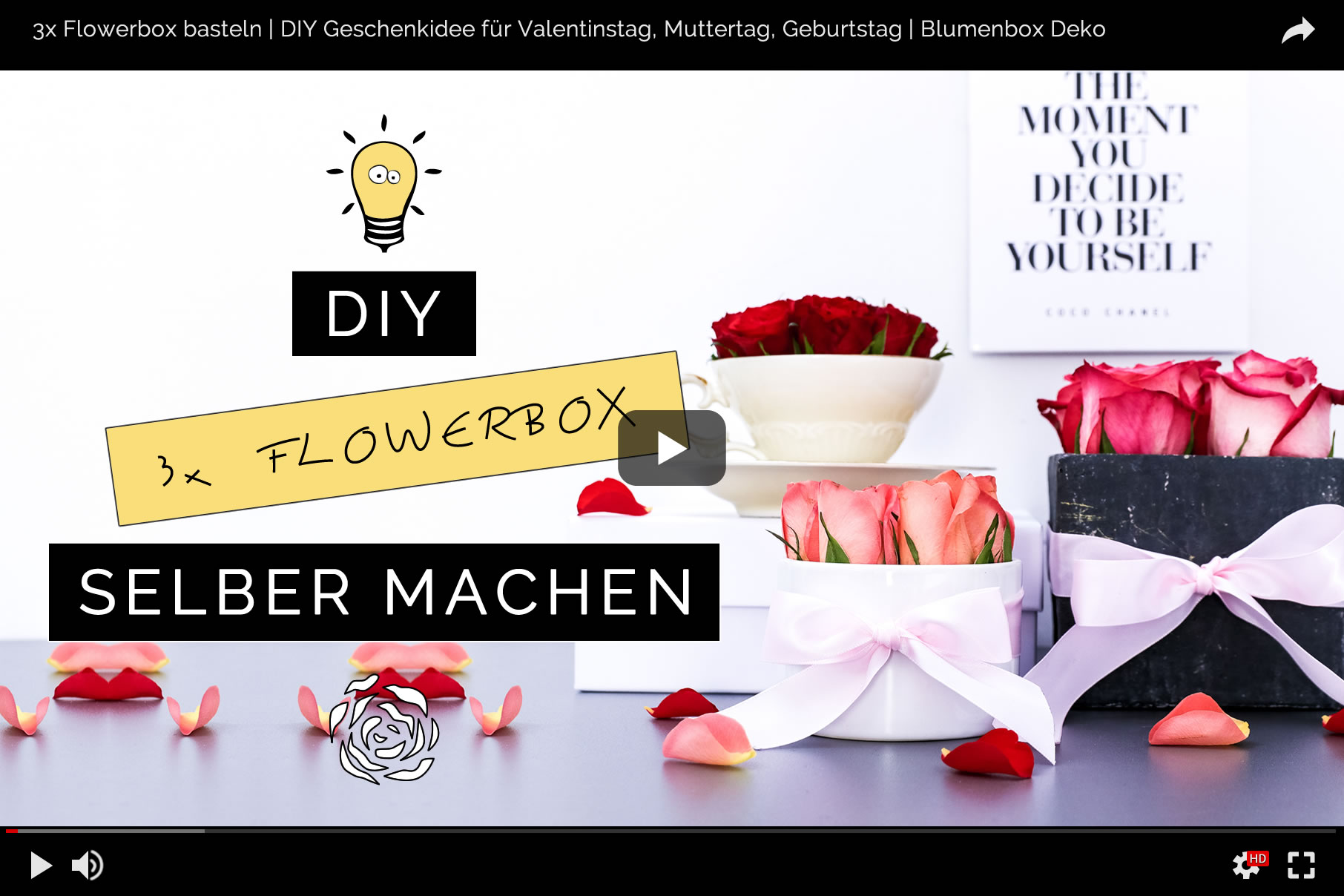 3x Flowerbox selber machen - DIY Geschenkidee für Valentinstag, Muttertag, Geburtstag usw. | DIY Deko mit Blumen | Filizity.com | DIY-Blog aus dem Rheinland #valentinstag #muttertag #geschenkidee #geburtstag #flowerbox