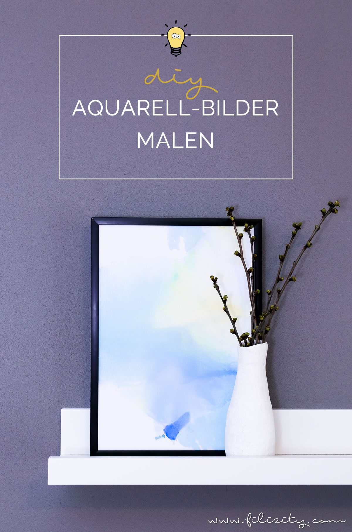 Abstrakte Aquarell-Bilder malen - Schnell & einfach ohne Aquarellfarben | DIY Deko mit Aquarell | Filizity.com | Interior- & DIY-Blog aus dem Rheinland #aquarell #malen #handlettering