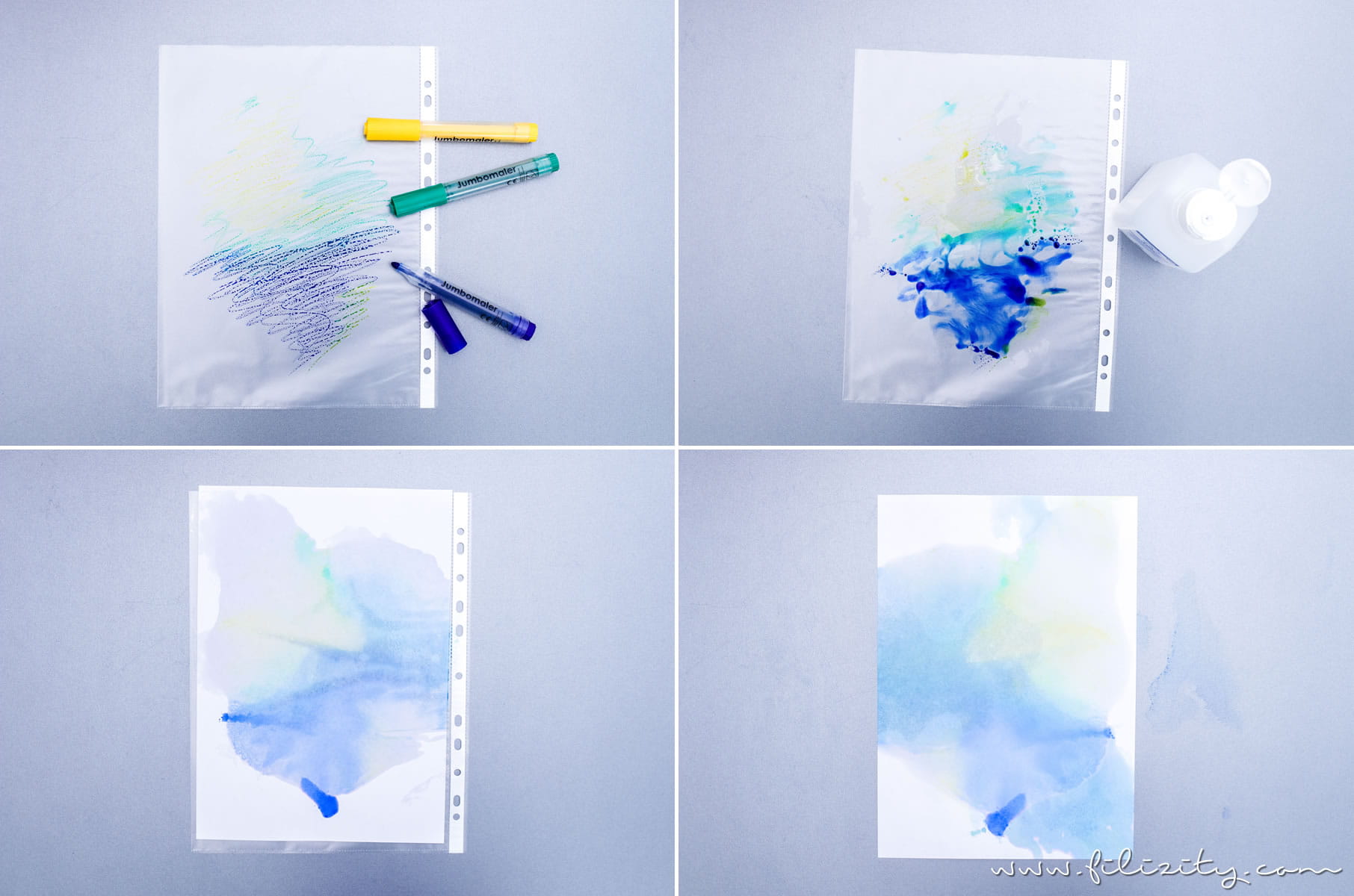 Abstrakte Aquarell-Bilder malen - Schnell & einfach ohne Aquarellfarben | DIY Deko mit Aquarell | Filizity.com | Interior- & DIY-Blog aus dem Rheinland #aquarell #malen #handlettering