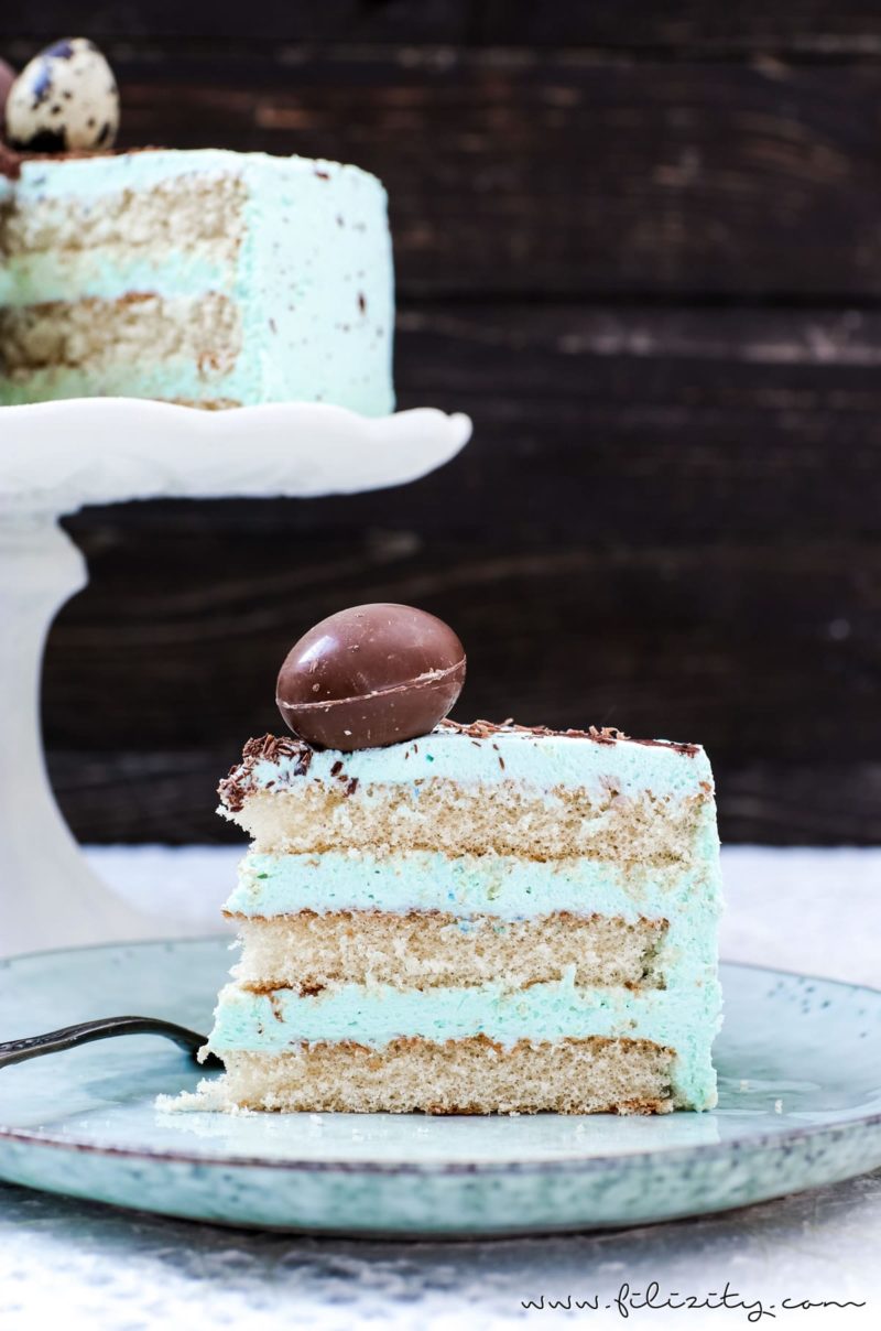 Gesprenkelte Vanille-Nougat-Torte - perfekt für Ostern | Filizity.com ...