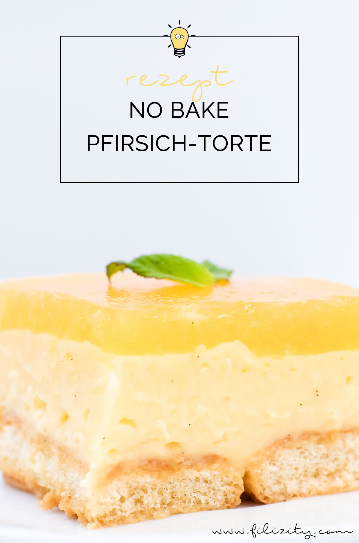 Rezept No Bake Torte: Pfirsich-Vanille-Torte ohne Backen | Perfekt für Geburtstage, Partys, Ostern, Frühling & Sommer | Filizity.com | Food-Blog aus dem Rheinland #frühling #sommer #nobake