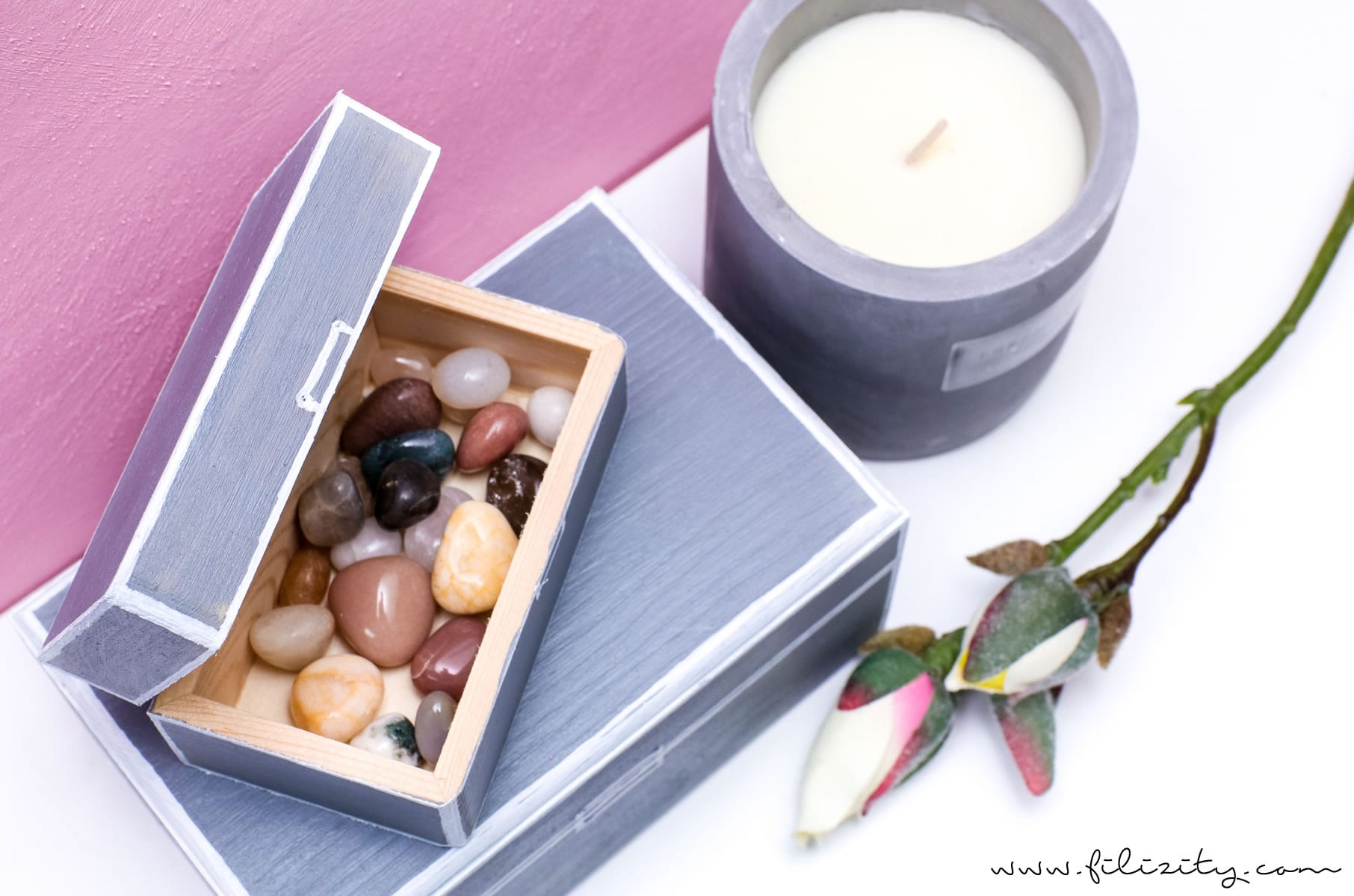 Moderne Deko selber machen: DIY Aufbewahrungsboxen aus Holzschachteln basteln | DIY Skandi-Deko | Filizity.com | Interior- & DIY-Blog aus dem Rheinland