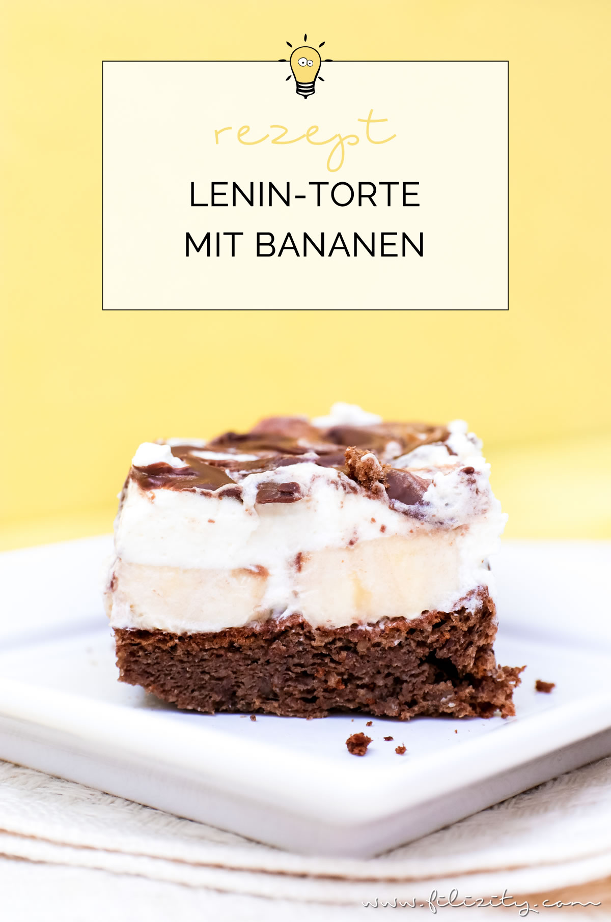 Rezept für Lenin-Torte mit Bananen - Glutenfreier Sommerkuchen | Filizity.com | Food-Blog aus dem Rheinland #sommer #torte #kuchen