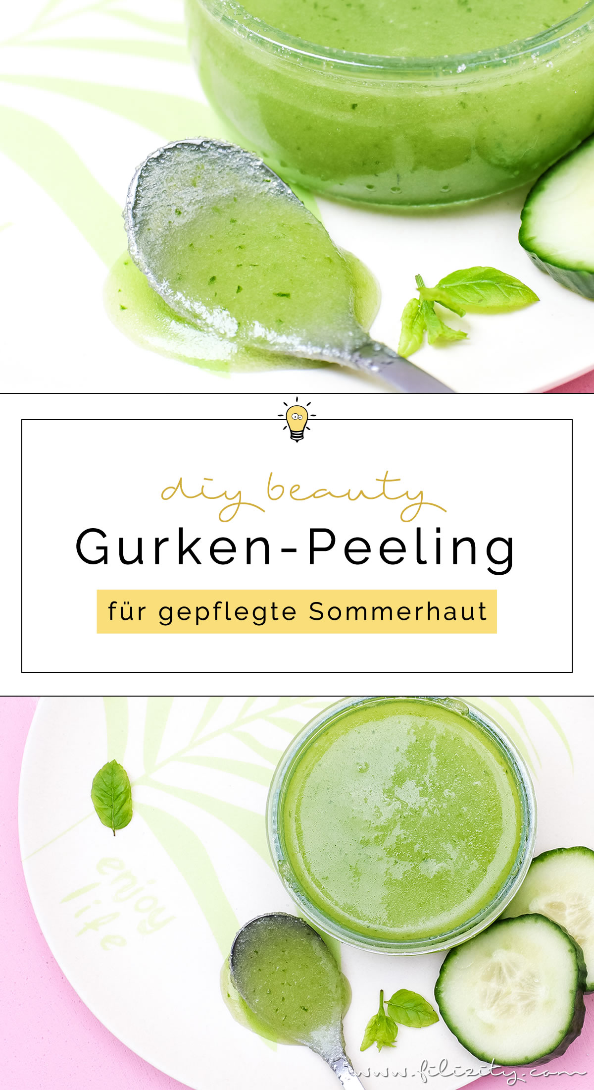 DIY Gurken-Peeling selber machen - Natürliche Hautpflege selber anmischen | Filizity.com | Beauty- & DIY-Blog aus dem Rheinland