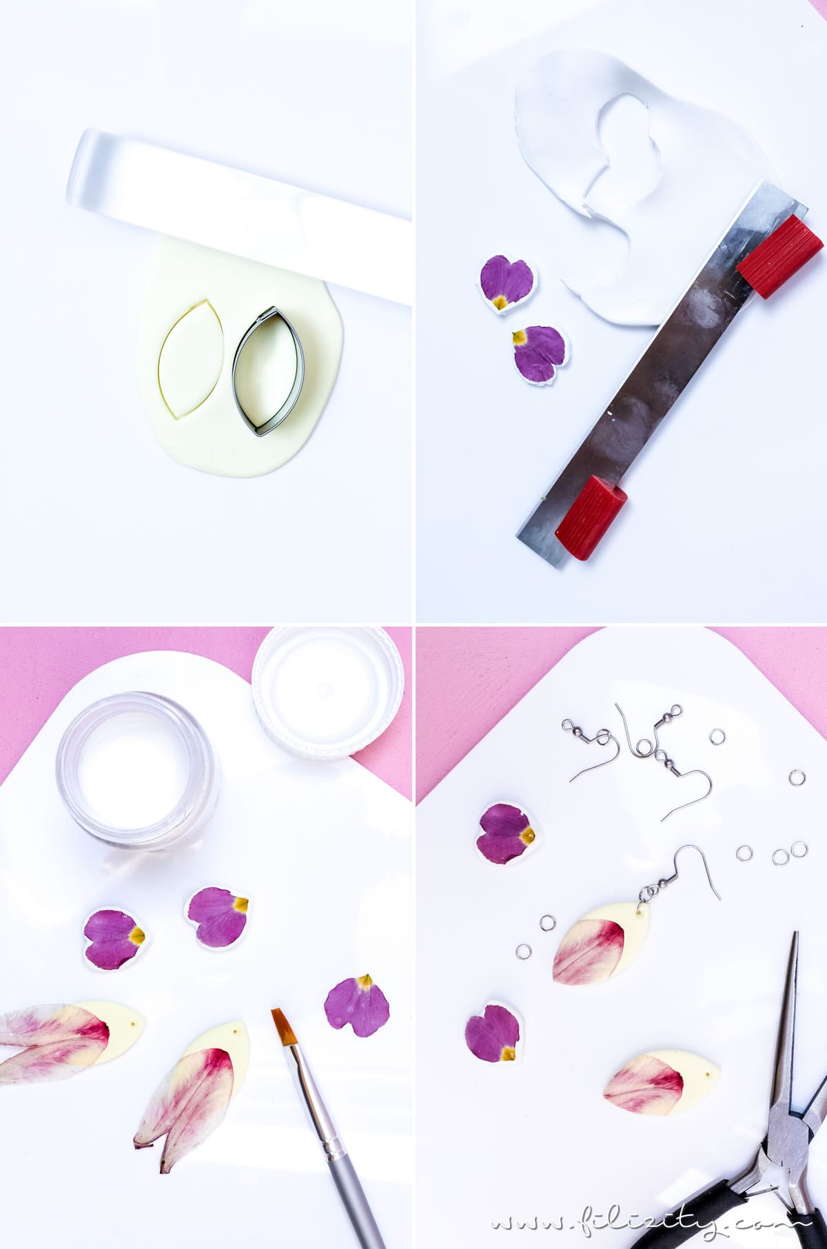 DIY Fashion: Fimo-Ohrringe mit getrockneten Blumen selber machen | Filizity.com | DIY-Blog aus dem Rheinland #myFimo #fimo