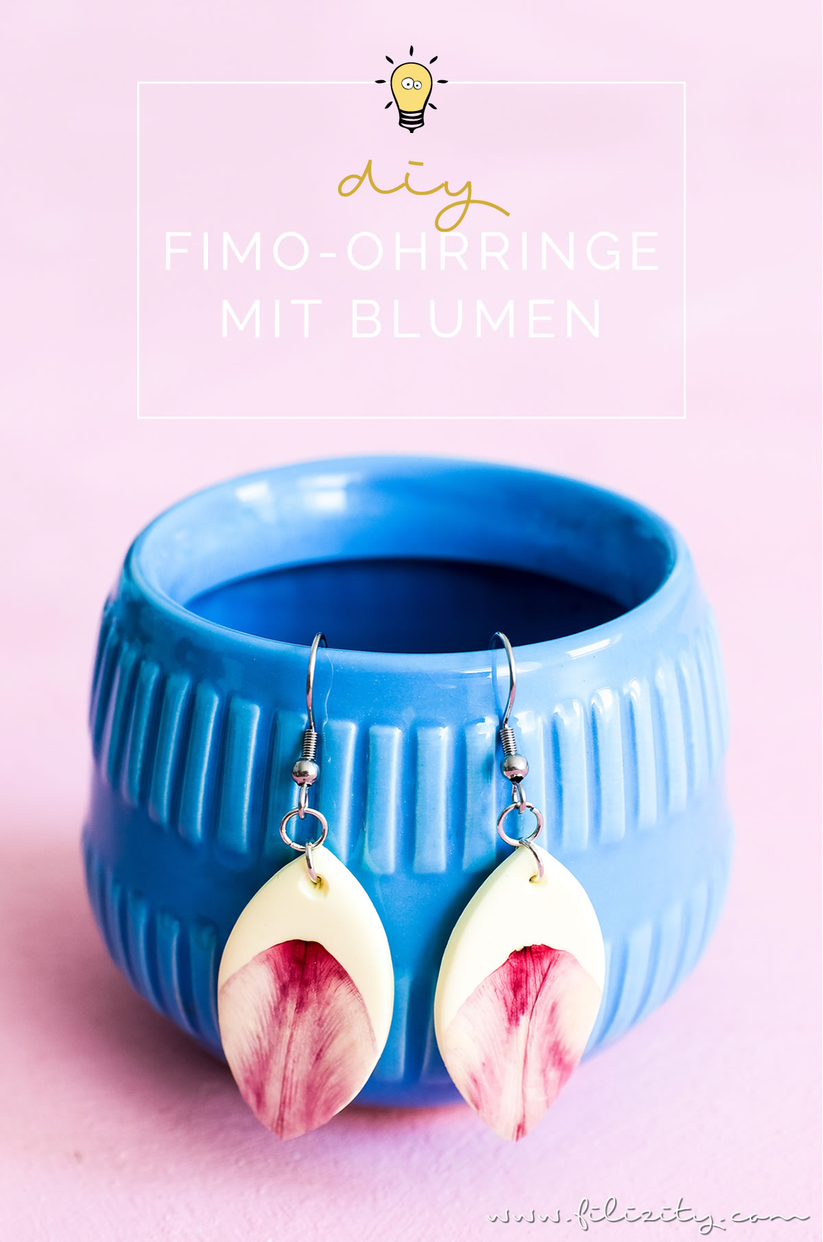 DIY Fashion: Fimo-Ohrringe mit getrockneten Blumen selber machen | Filizity.com | DIY-Blog aus dem Rheinland #myFimo #fimo